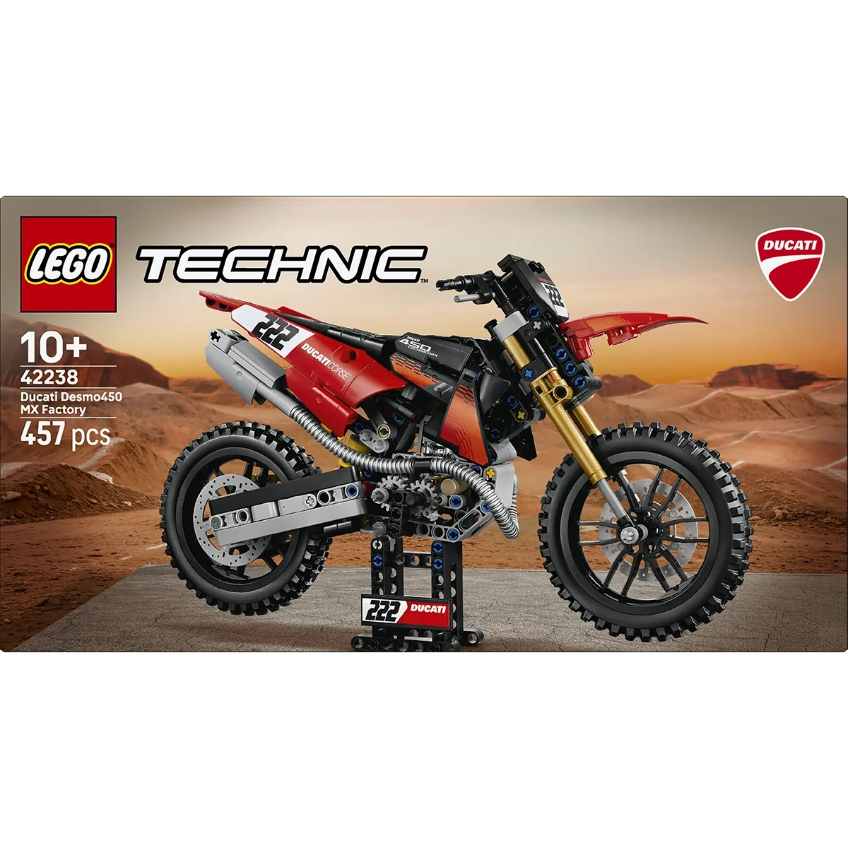 LEGO Technic Ducati Desmo450 MX Factory Motorcycle-42238