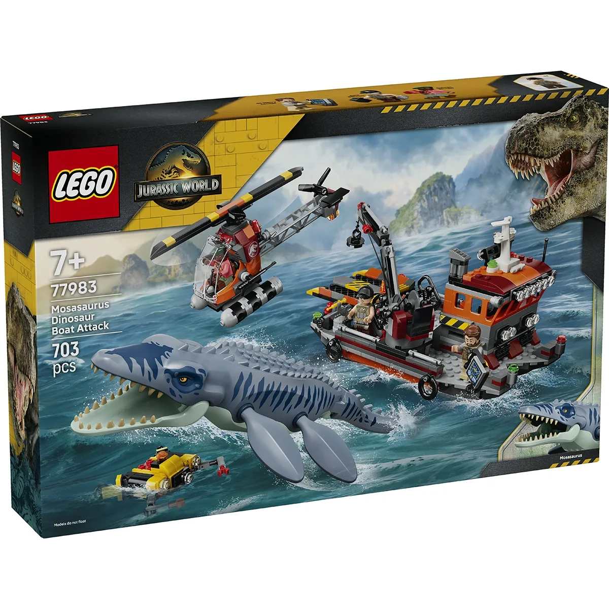 LEGO Jurassic World Mosasaurus Dinosaur Boat Attack-77983