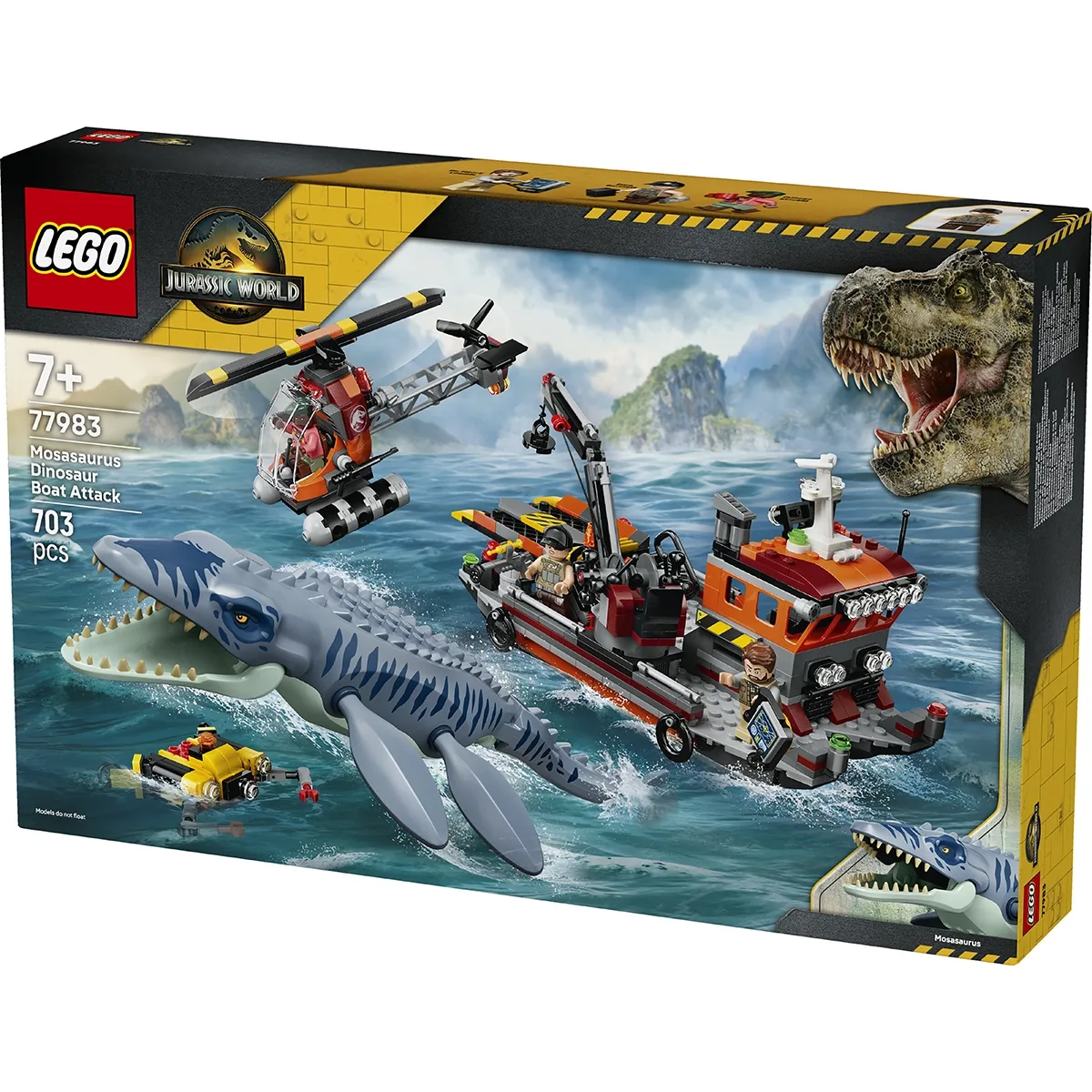 LEGO Jurassic World Mosasaurus Dinosaur Boat Attack-77983