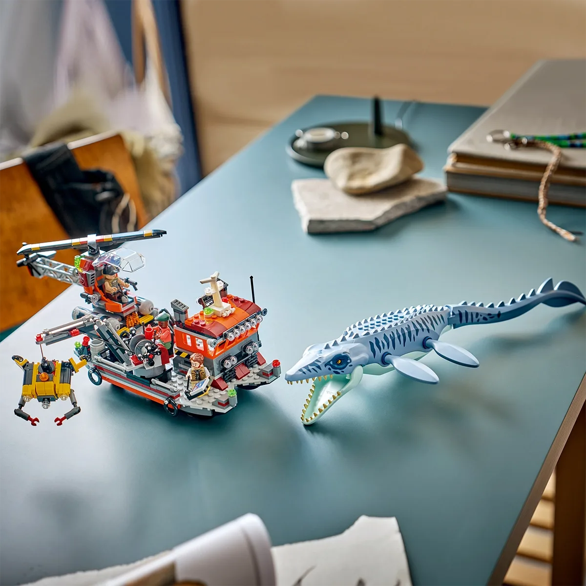 LEGO Jurassic World Mosasaurus Dinosaur Boat Attack-77983