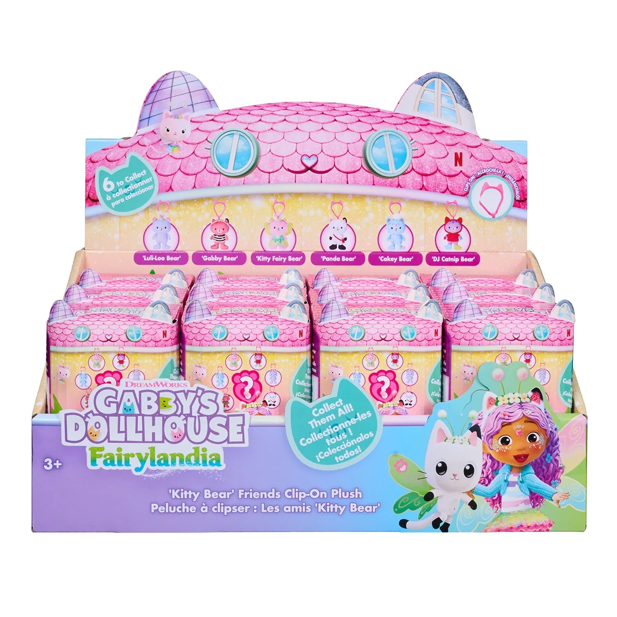 Gabby's DollHouse Clip On Plush 3"KittyBearFriends