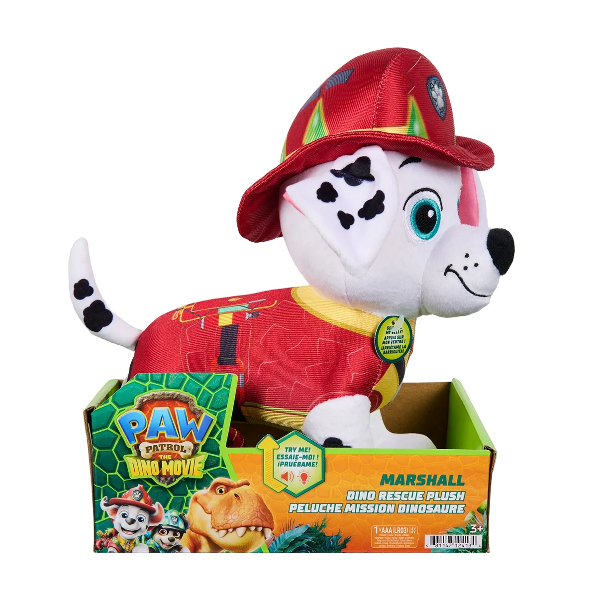 Paw Patrol Movie3 Dino 10" Plush Marshall