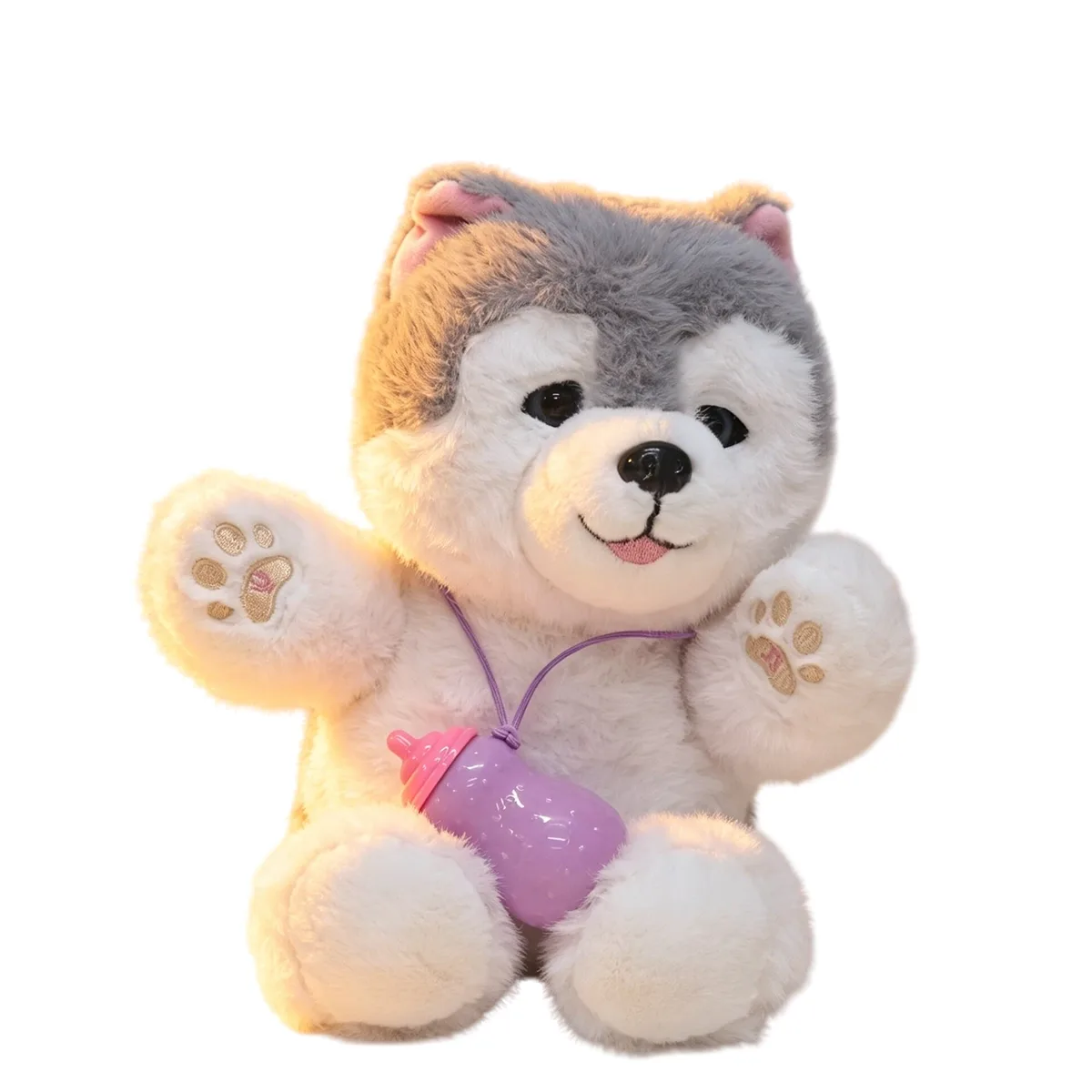 Crazon Interactive Plush Husky w/ Bottle