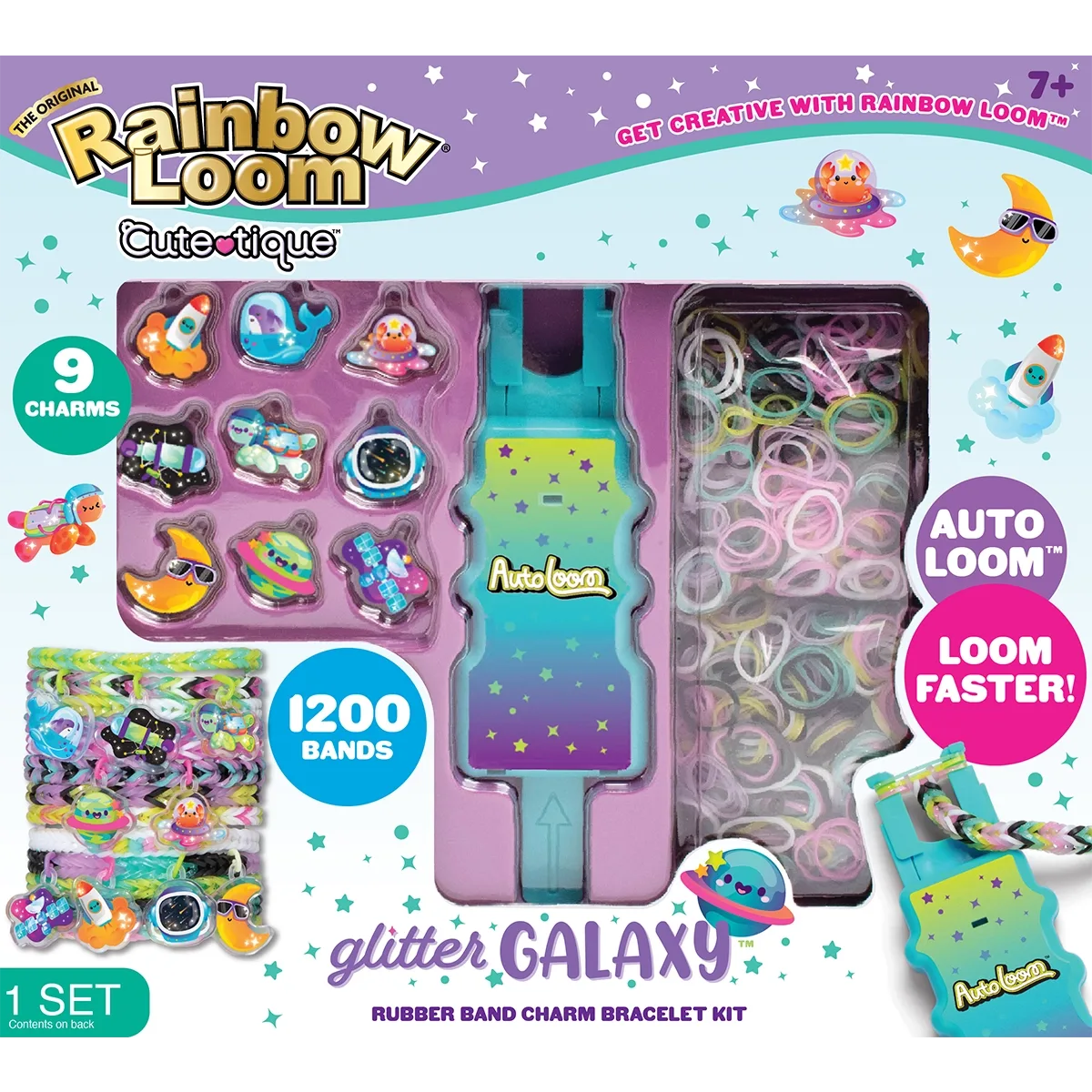 Rainbow Loom Glitter Galaxy Cute-Tique
