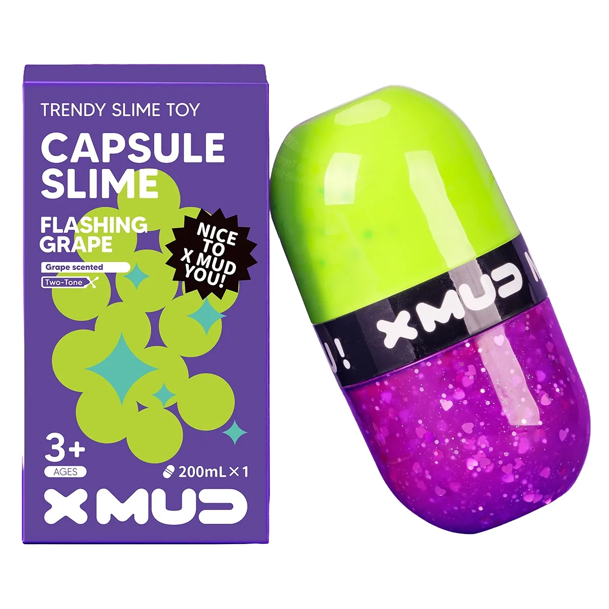 X Mud Capsule Slime Flashing Grape