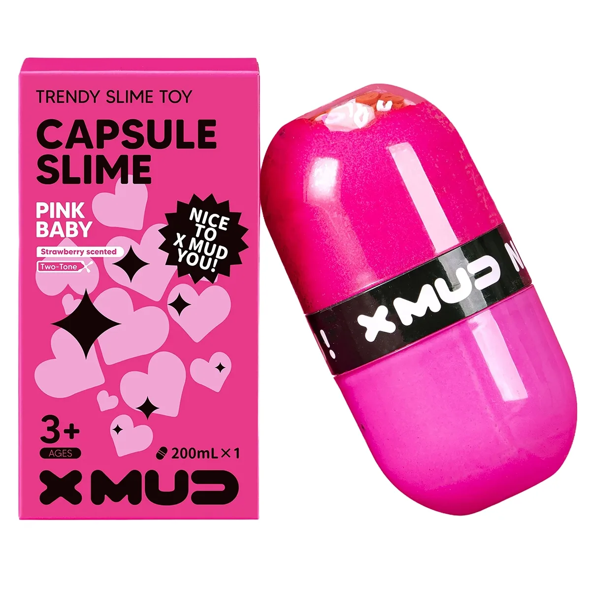 X Mud Capsule Slime Pink Baby