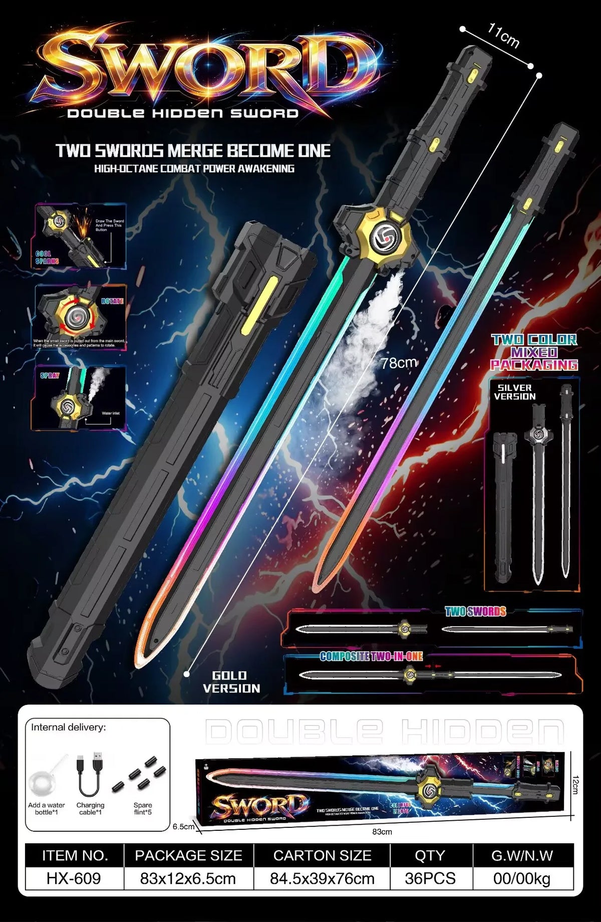 DOUBLE HIDDEN SWORD 3YRS+