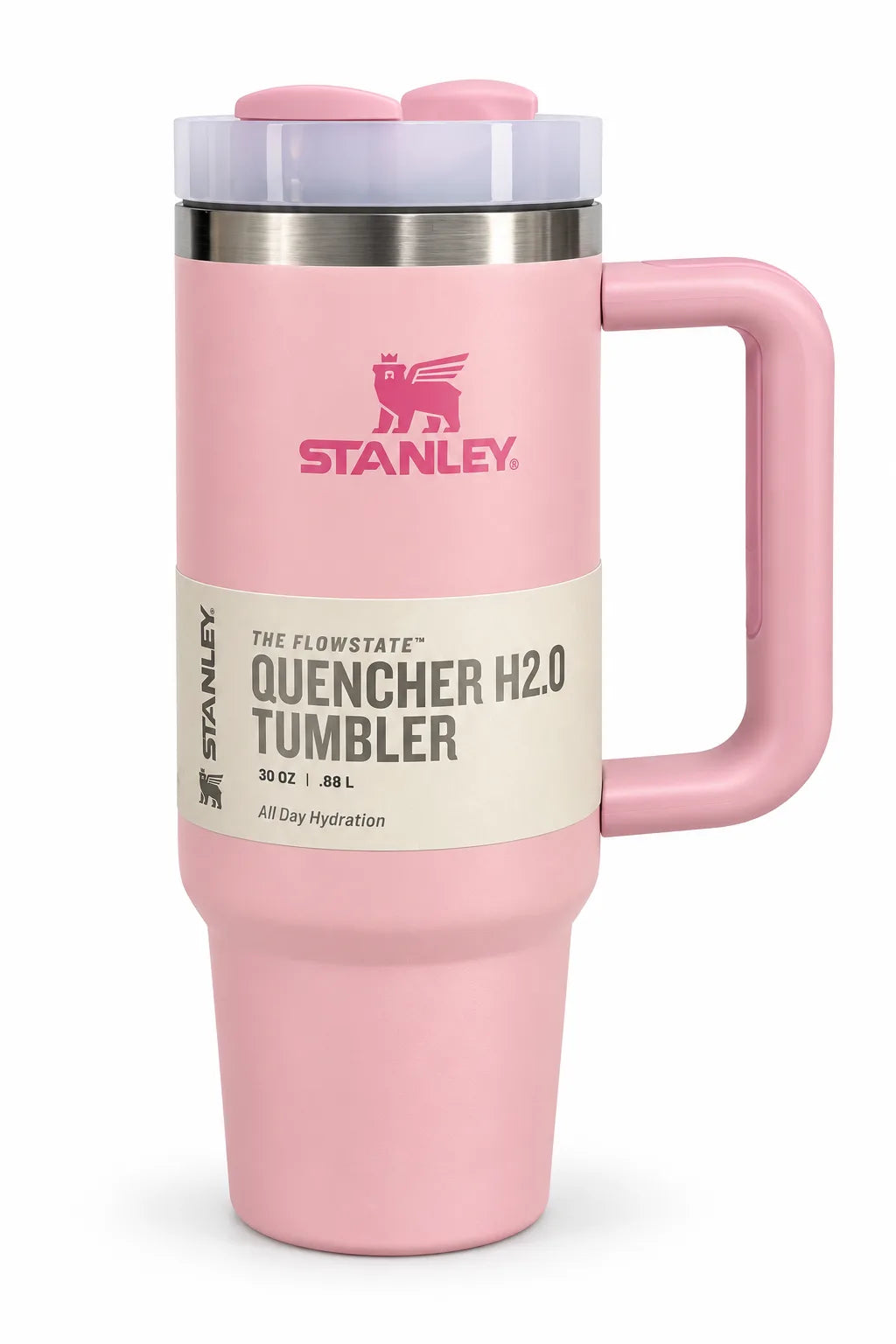 Stainless Steel Insulated Drinking Straw Cup PINK 887ML 3YRS+