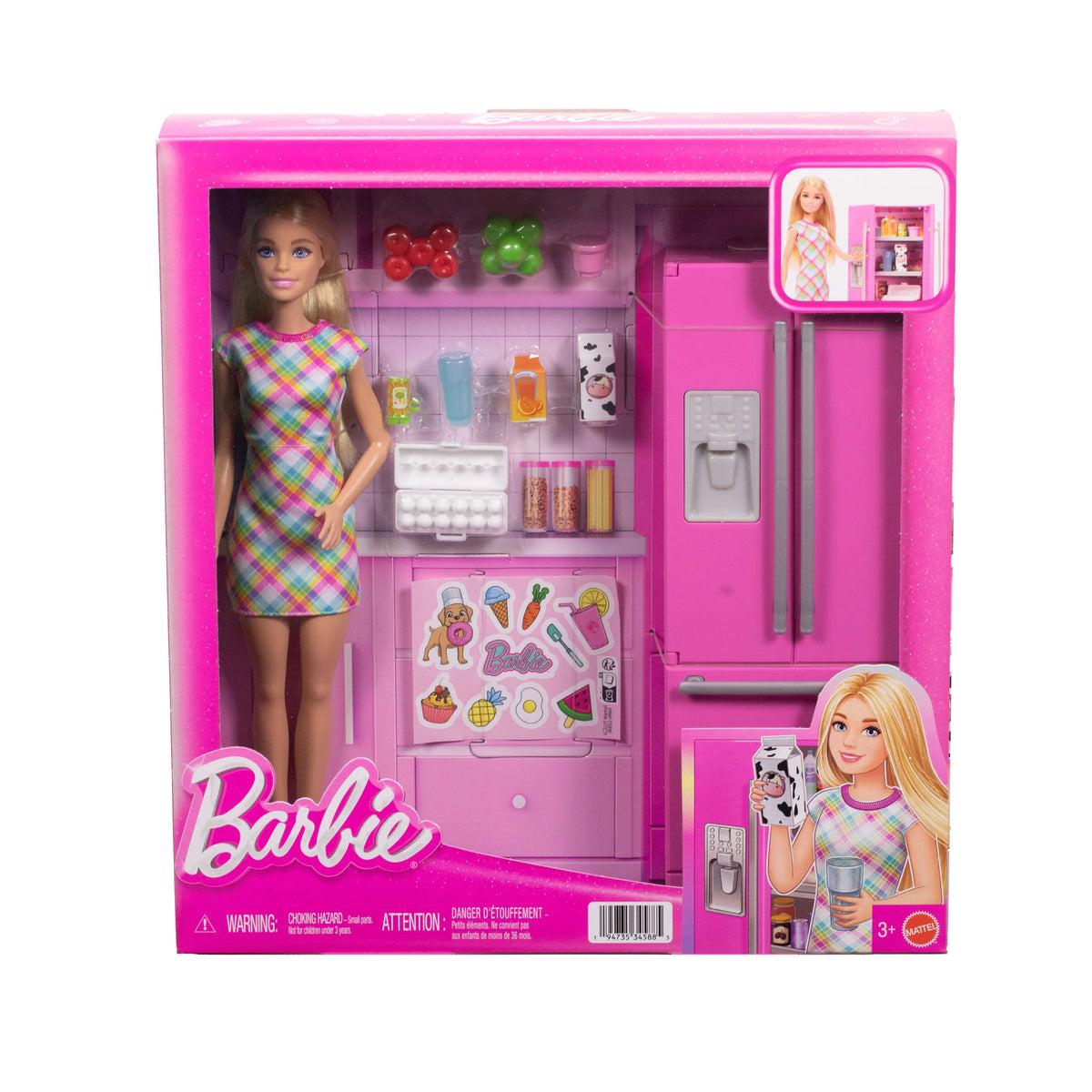 Barbie Doll and Kitchen Buildup