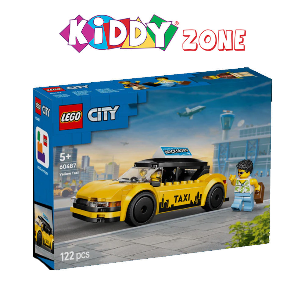 LEGOÃÂ® City Yellow Taxi - Model Car Kit with 2 Minifigures 60487