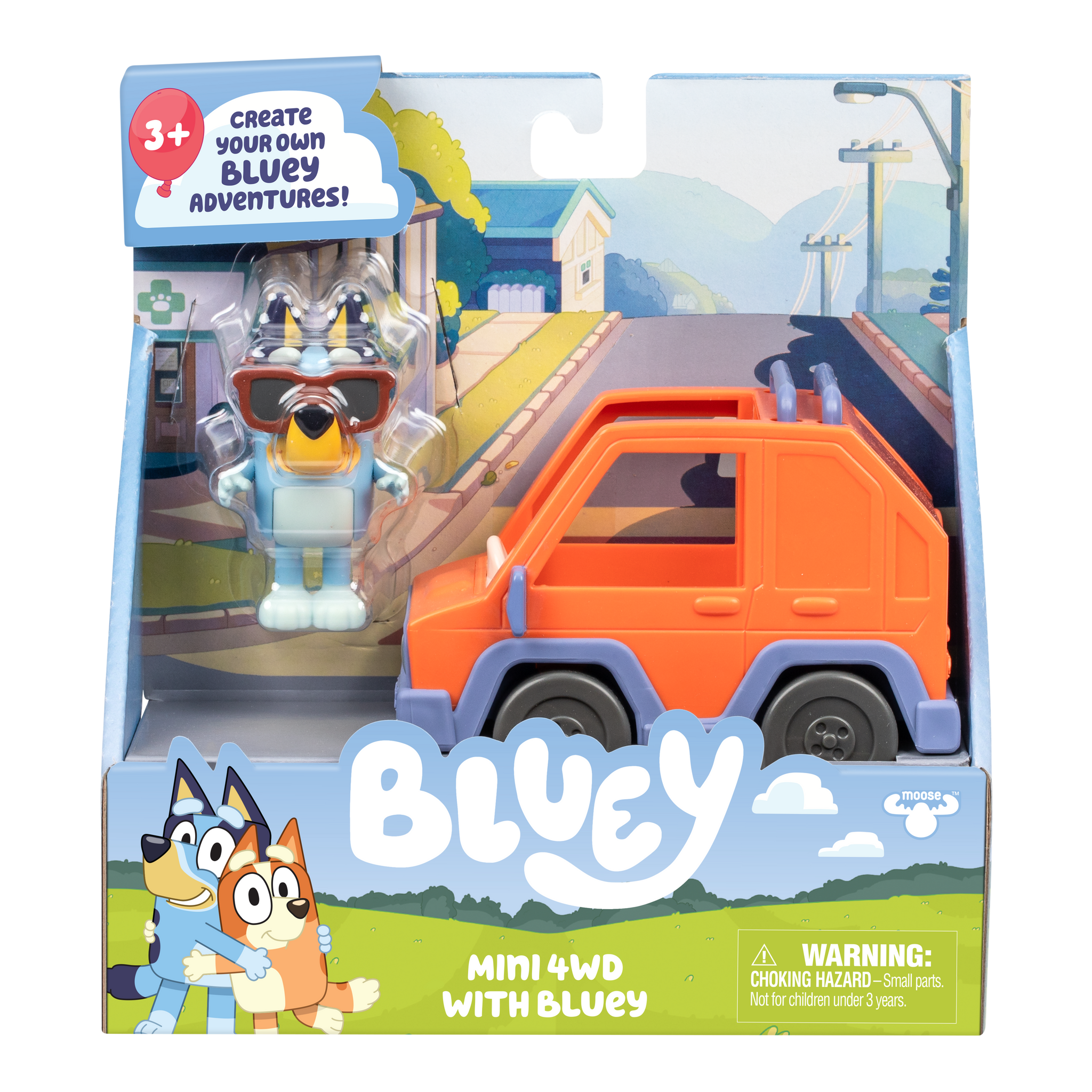 Bluey Basic Vehicle 4WD & Bluey - packaging
