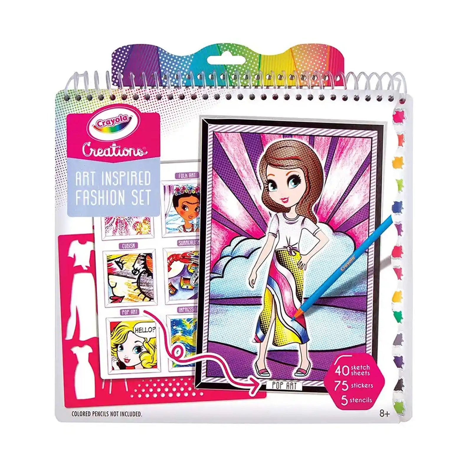 Crayola Creations Art History Fashion Sketch Portfolio