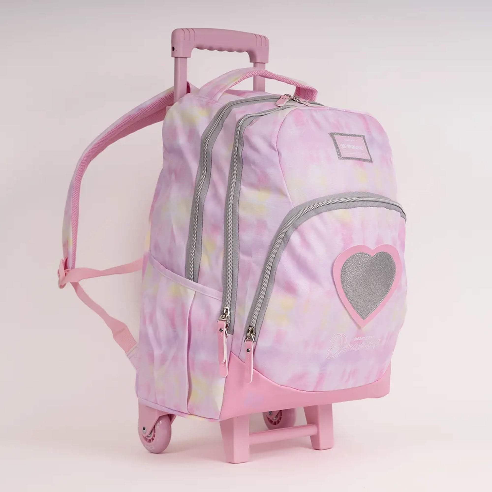 PAUSE Trolley 2 Main Compartments and 1 Front Pocket and 2 Side Pockets 18" W/ LUNCH BAG&PENCIL CASE