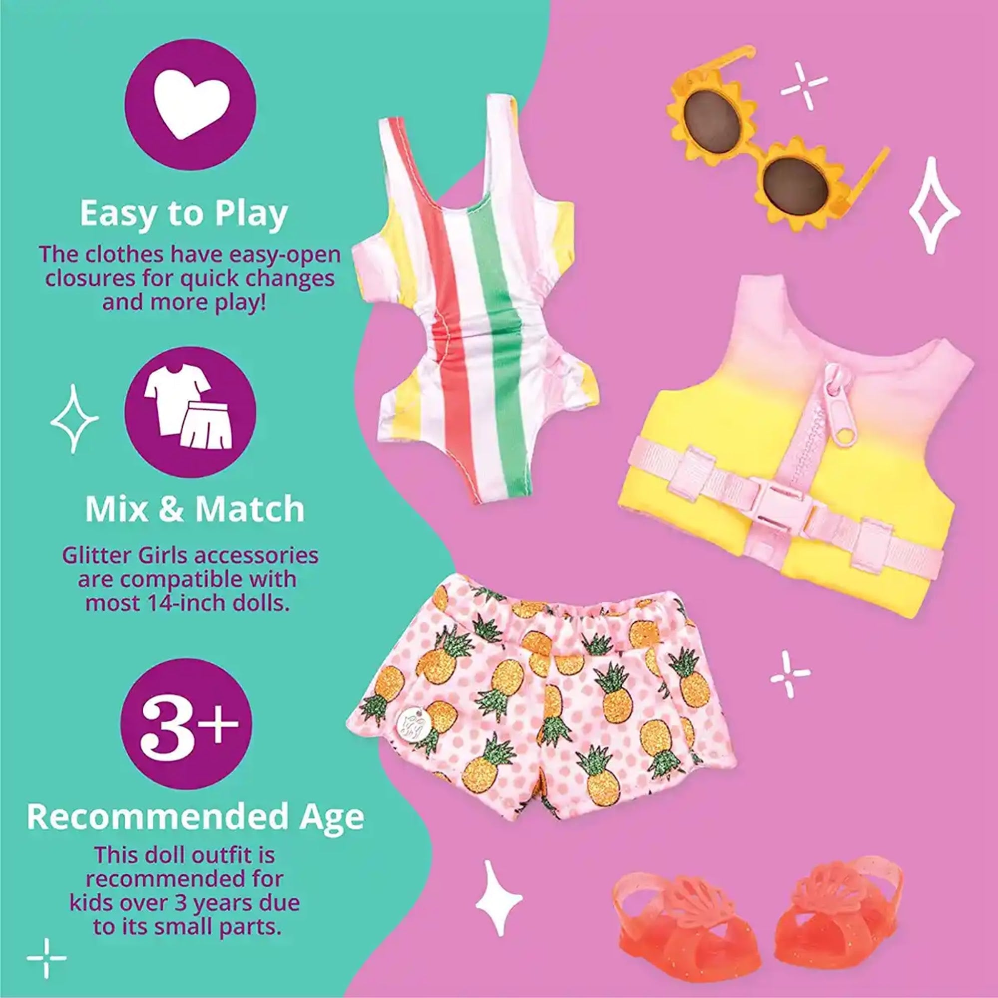 Glitter Girl 14" Doll Deluxe Boating Outfit