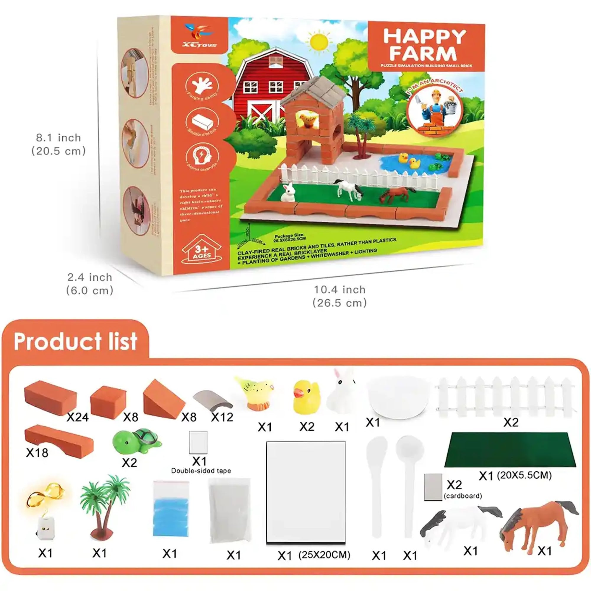 PUZZLE SIMULATION BUILDING 92PCS BRICK