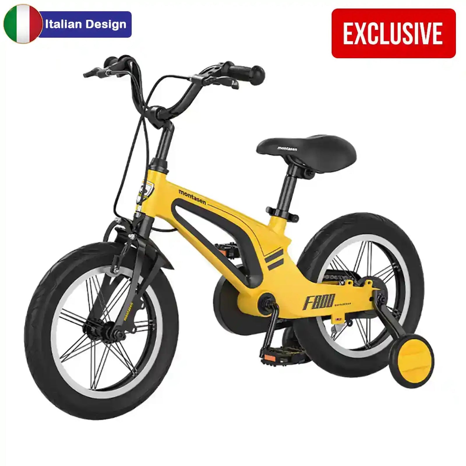 Montasen 14'' Magnesium Children Bike M-F800 YELLOW