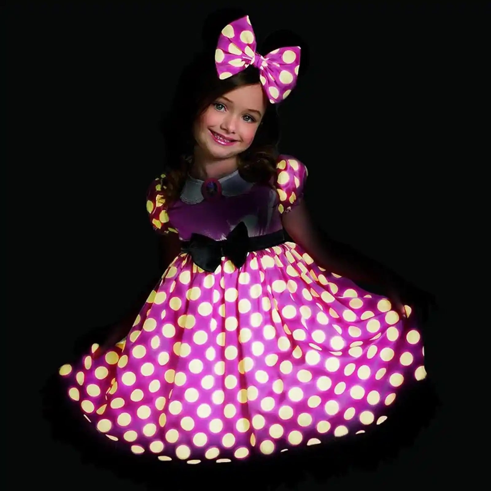 CHILD PINK MINNIE MOUSE GLOW IN THE DARK DISNEY (SMALL)