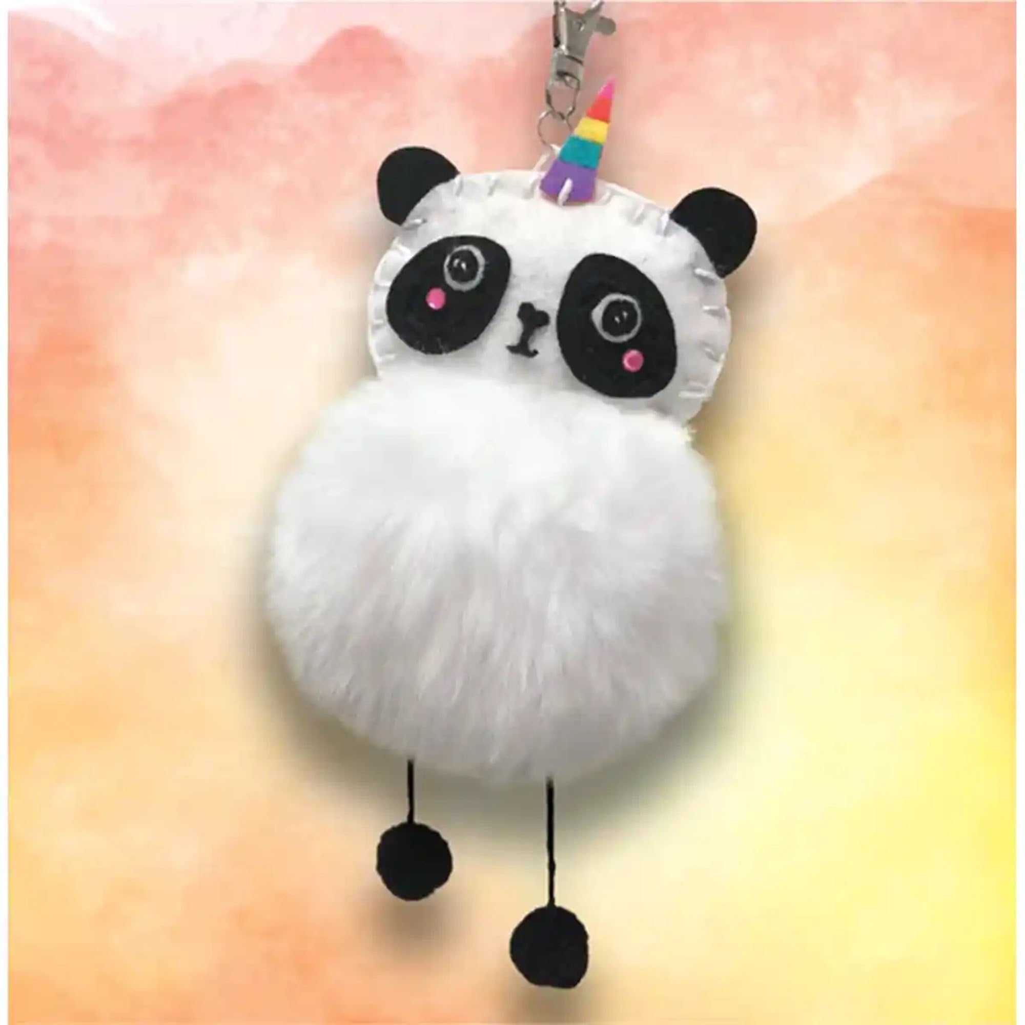bag charm-furry panda