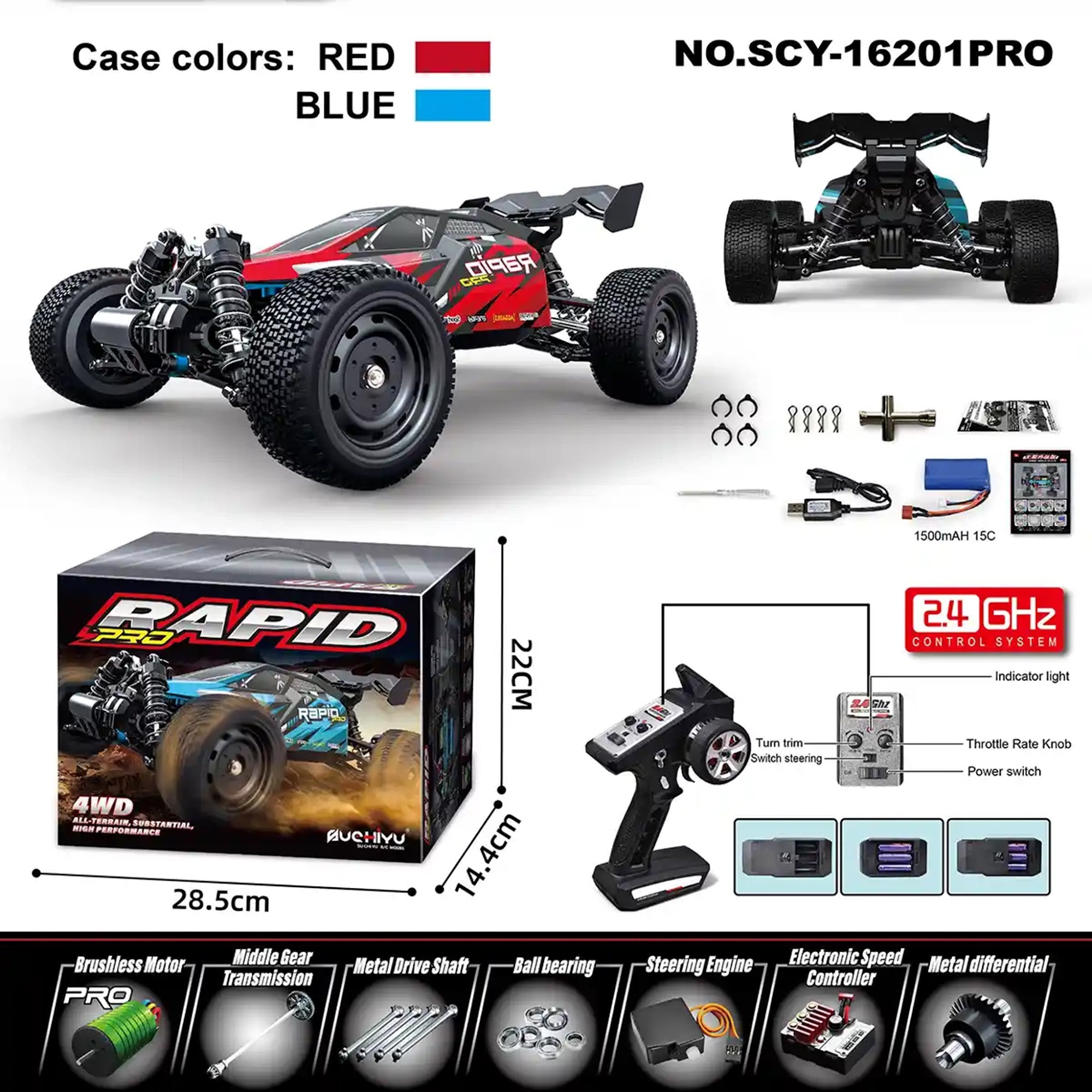 R/C 1:16 RAPID PRO CROSS COUNTRY VEHICLE
