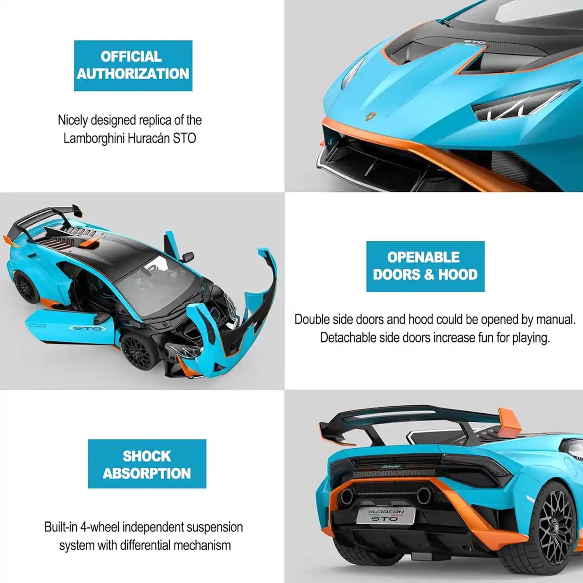 RASTAR R/C 1:14 Lamborghini Huracan STO - Blue