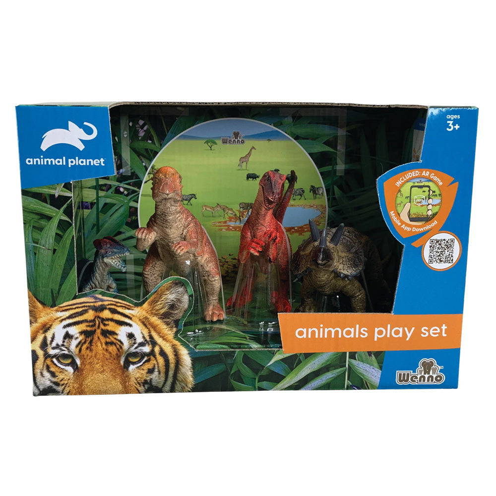 4 pcs Dinosaur open touch box