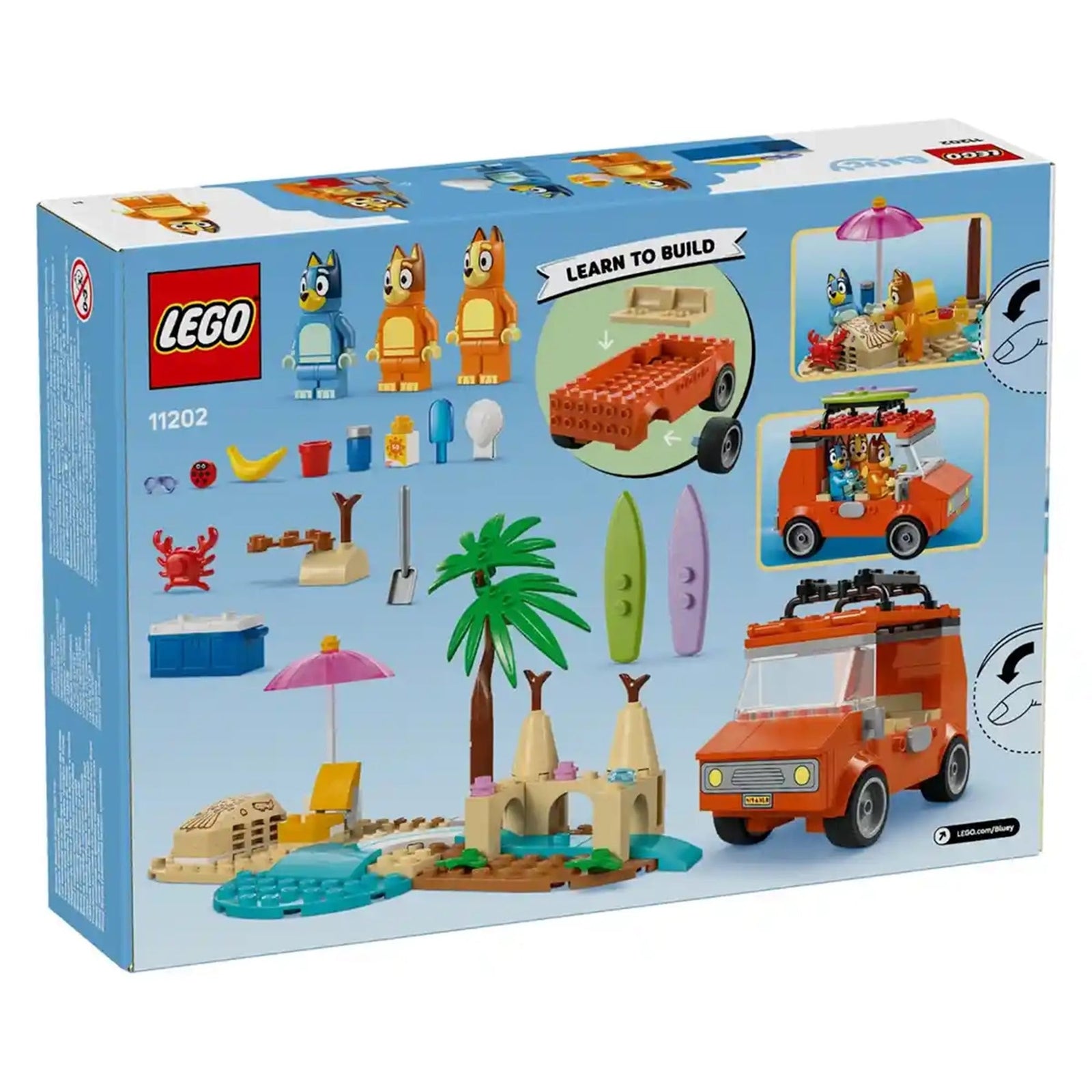 LEGO-Bluey 11202 Bluey's Beach & Family Car Trip