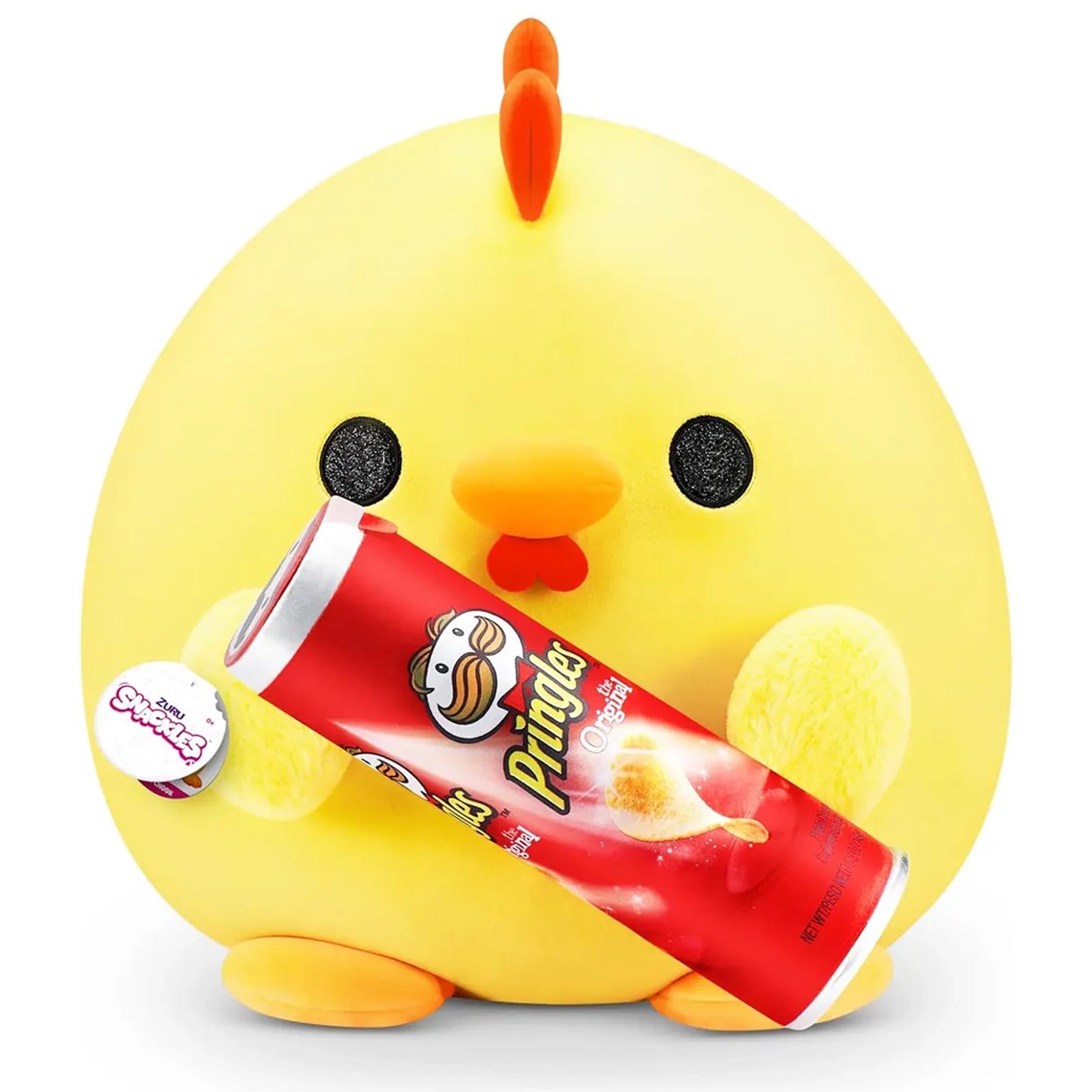 Snackles Medium - Chicken holding PLUSH Pringles The Original 5.2 OZ