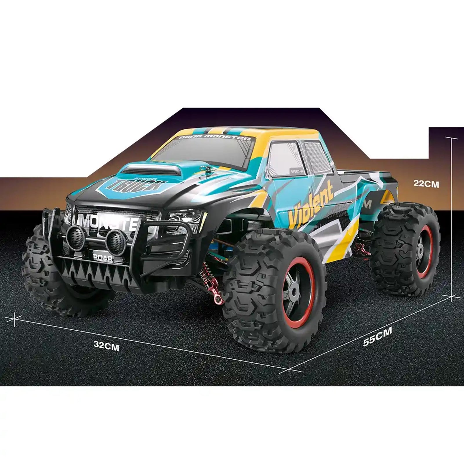 1:8 HIGH SPEED R/C MONSTER TRUCK CAR 14YRS+
