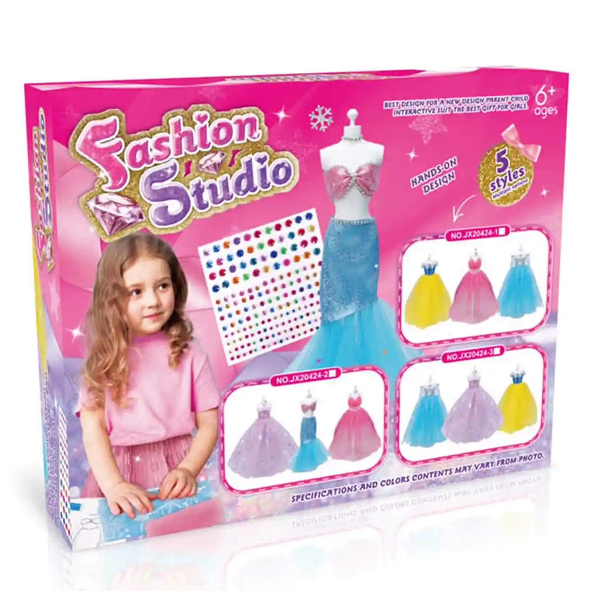 DIY HANDMADE CLOTHING DESIGN SET (3 PIECES, YELLOW/PURPLE/BLUE, 1 PERSON TABLE)6YRS+