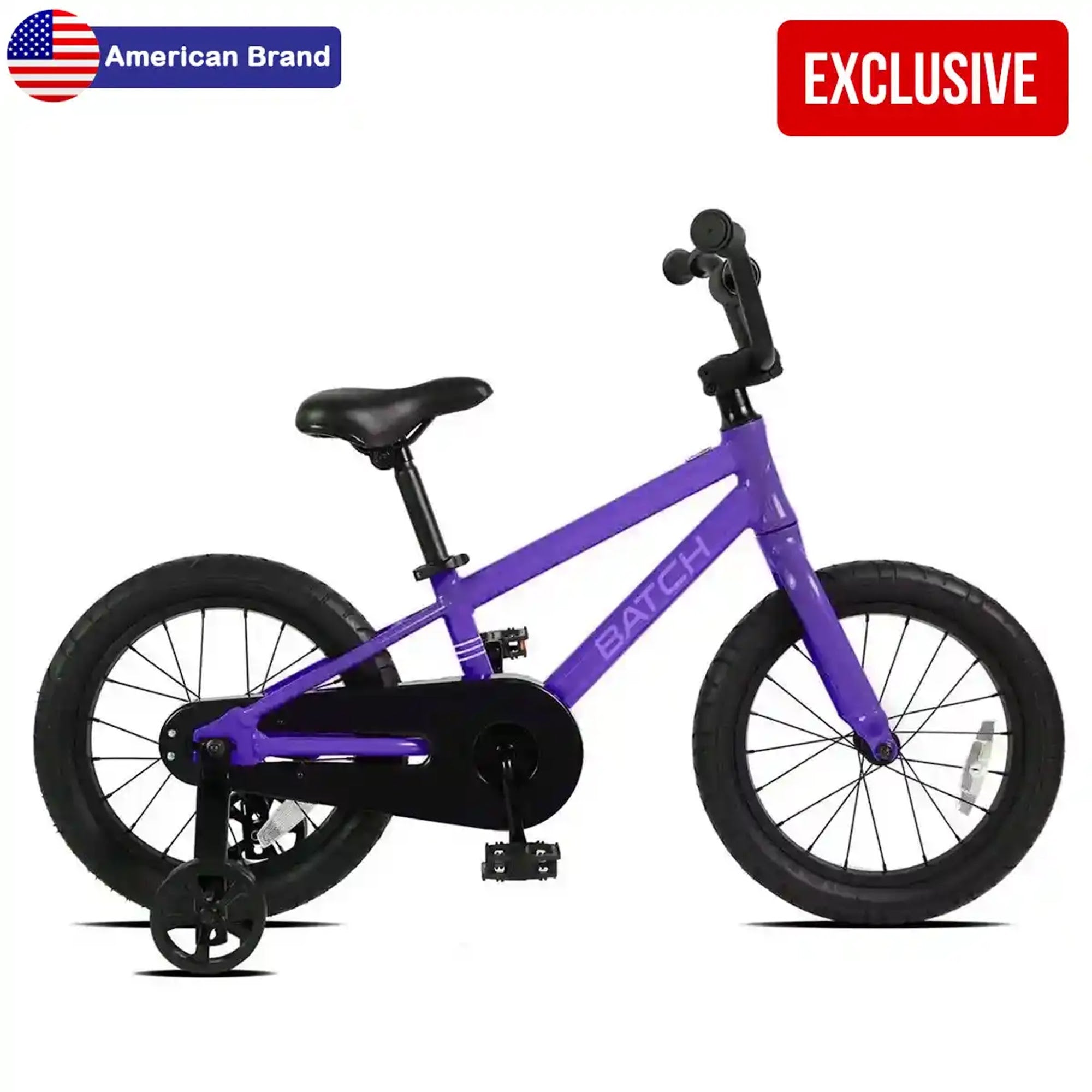 BATCH KIDS BIKES; 16" PURPLE 4YRS+