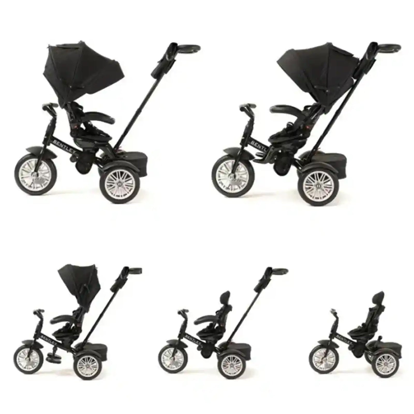 THE BENTLEY STROLLER 6 IN 1 TRIKES - BLACK