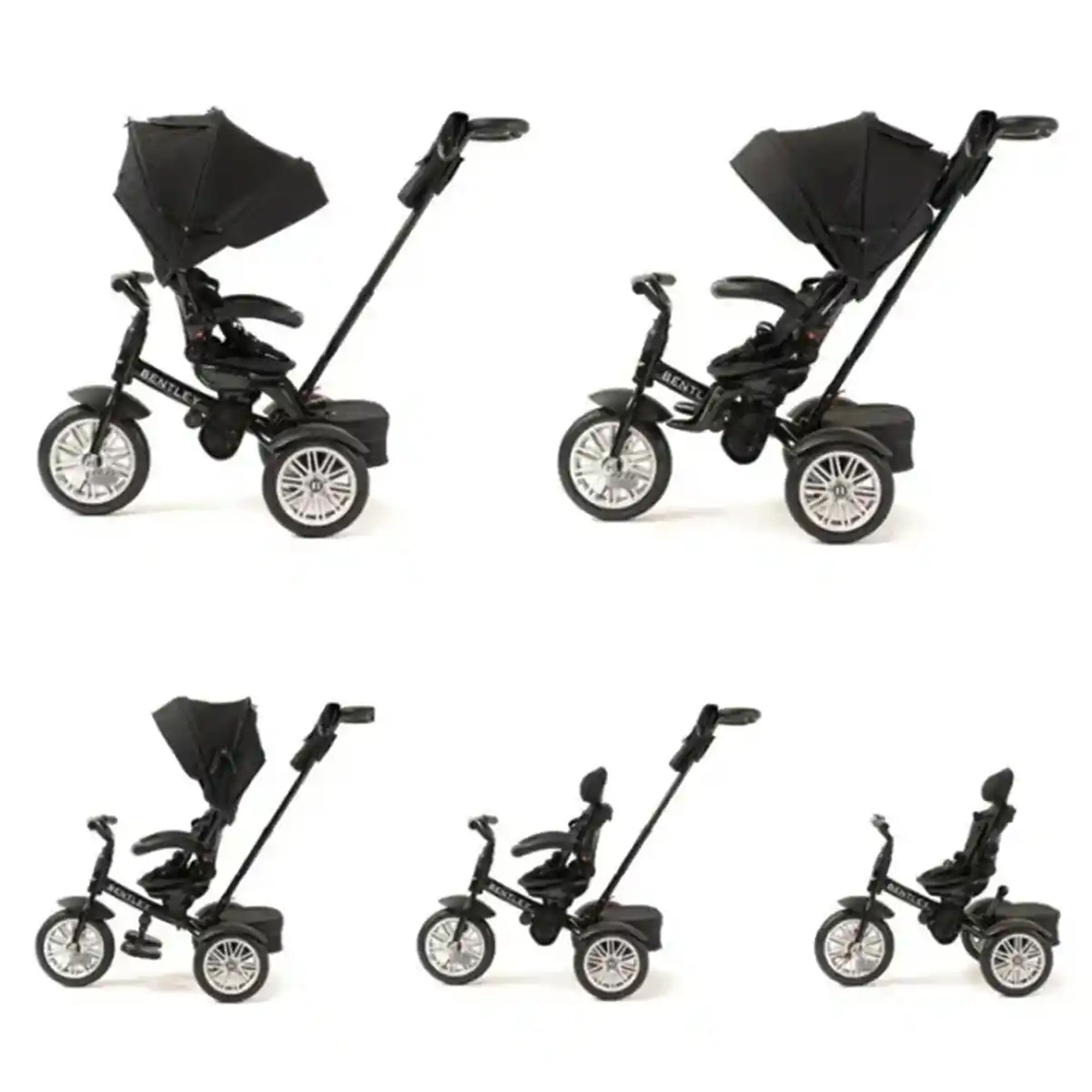 THE BENTLEY STROLLER 6 IN 1 TRIKES - BLACK