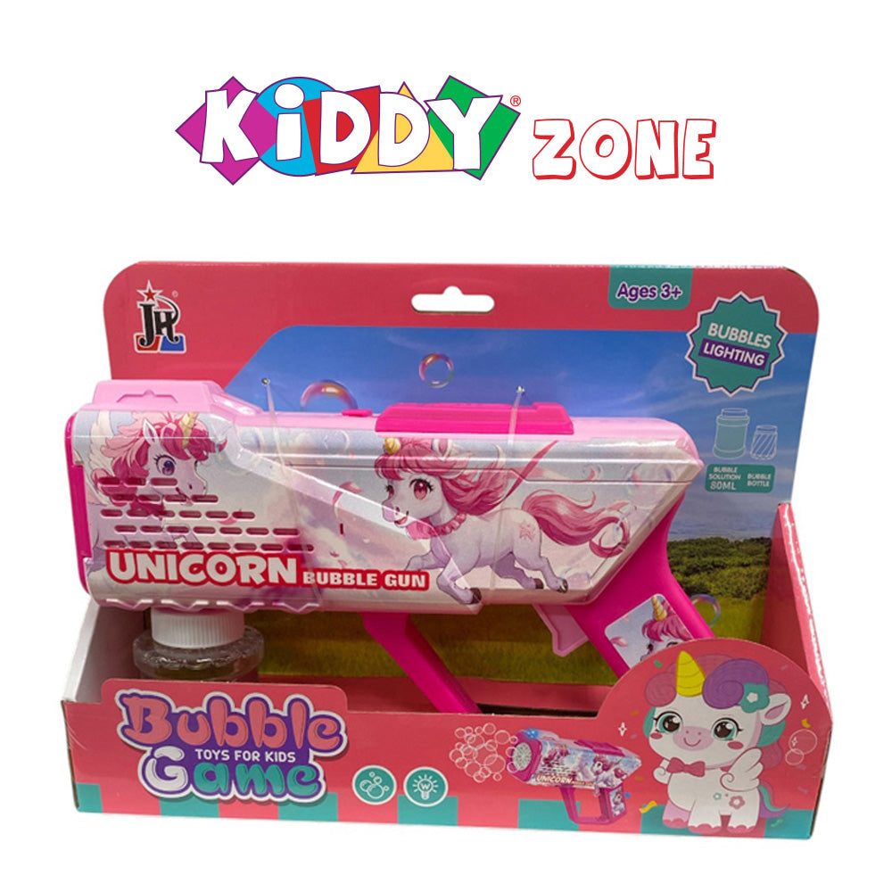 UNICORN BUBBLE GUN MACHINE WITH 8 HOLE (527-1) -3YRS+