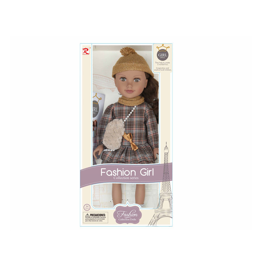 Anko Fashion Girl Collection Series 18 inch Vinnyl Doll-Brown