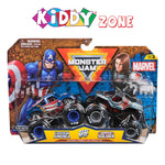 Monster Jam Marvel Vhcls 1:642-PK CAvsWS
