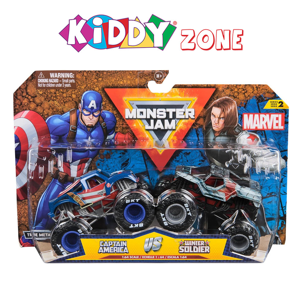 Monster Jam Marvel Vhcls 1:642-PK CAvsWS