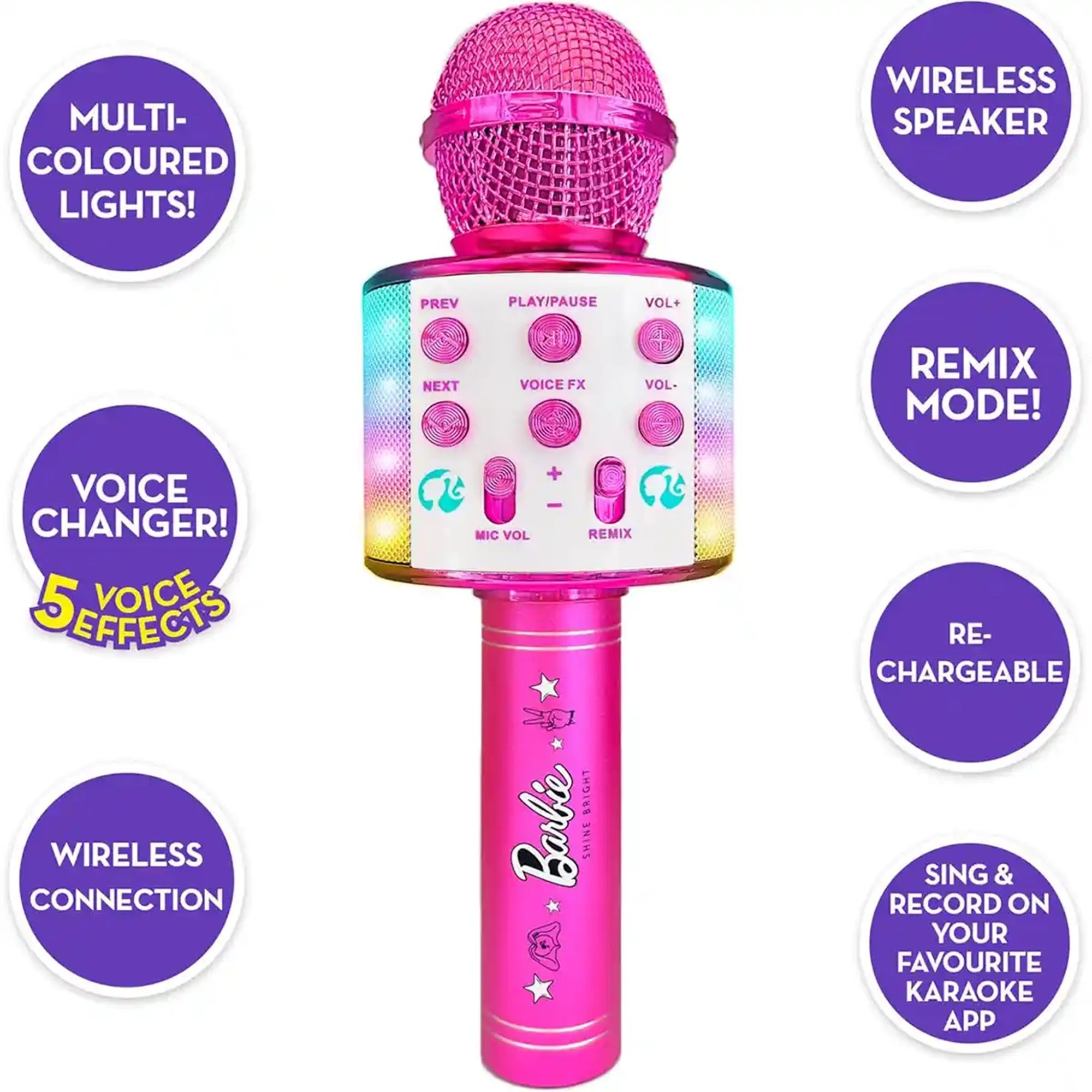 BARBIE BRIGHT VOICE MASTER MICROPHONE PK12