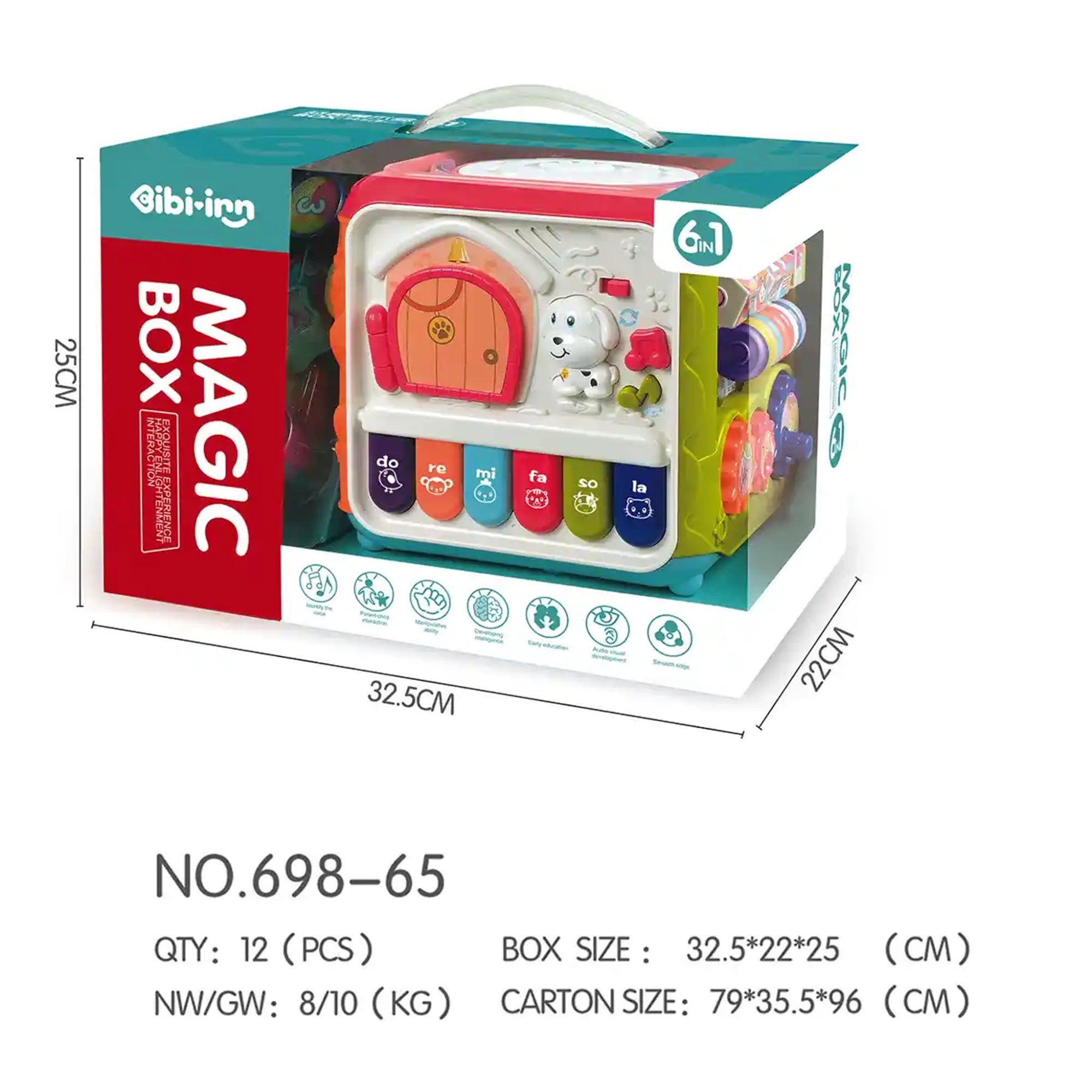 Magic Box 6 in 1 Musical Instrument Toys For 3YRS+