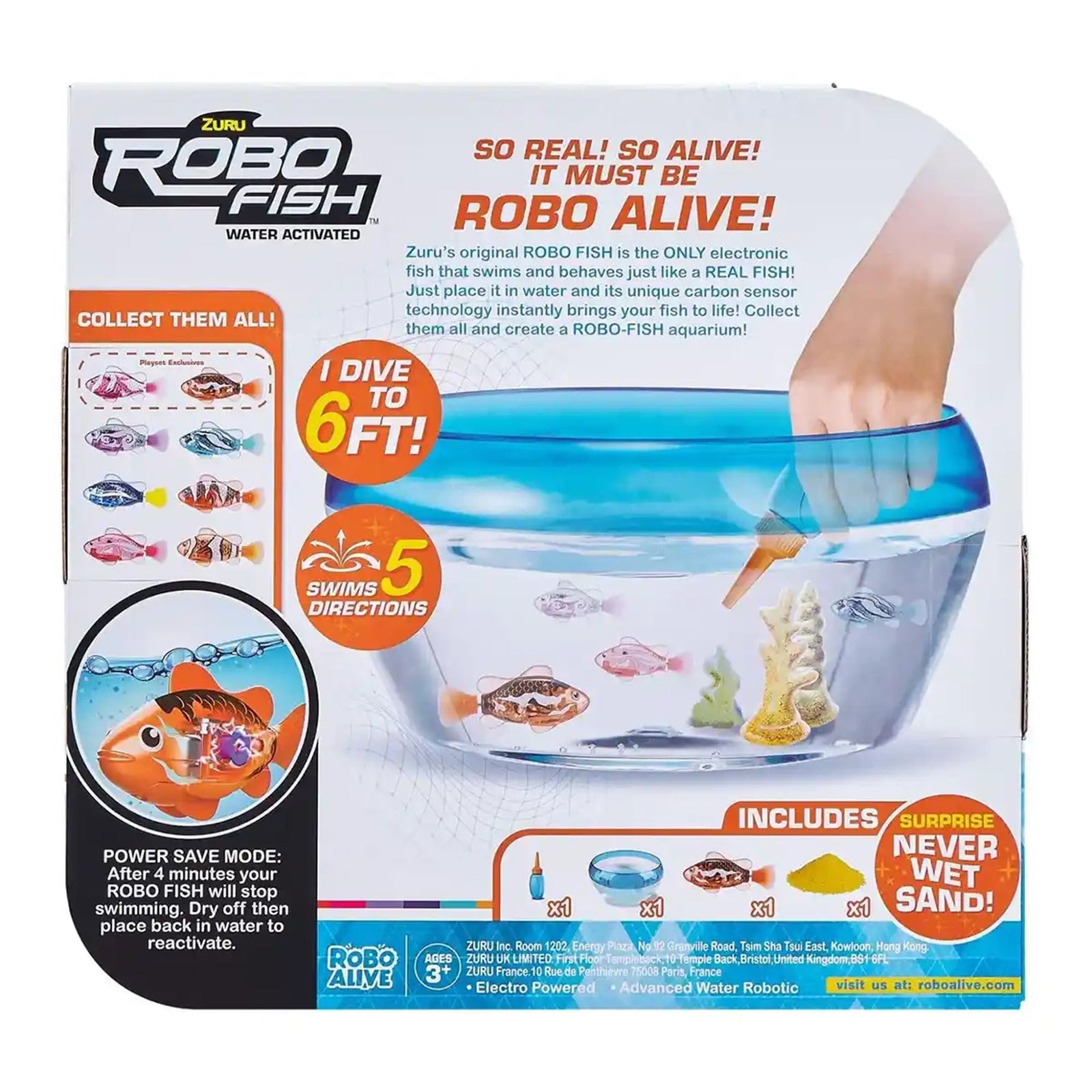 S001-ZURU ROBO ALIVE -ROBOTIC-ROBO FISH SERIES 1 Playset, Assortment