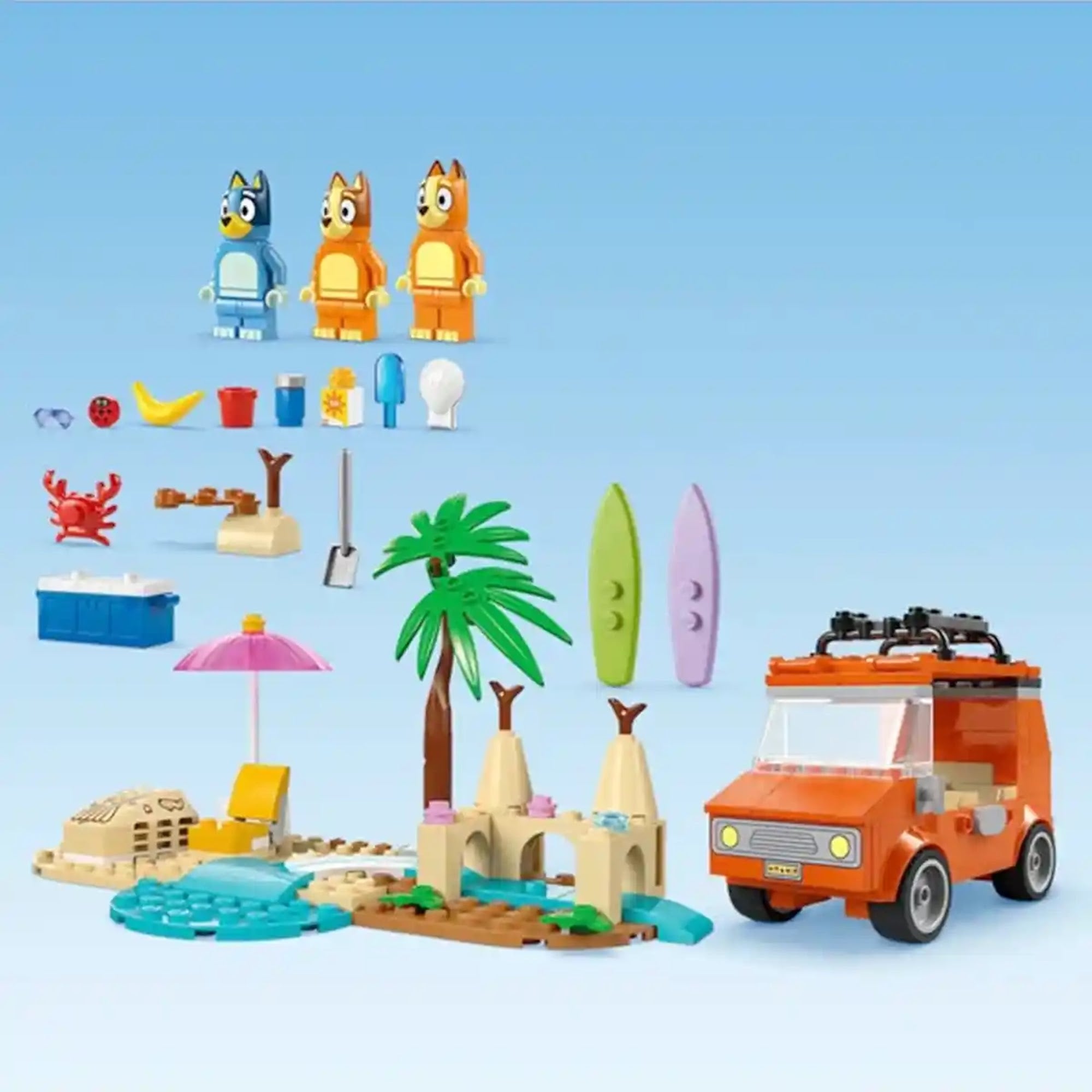 LEGO-Bluey 11202 Bluey's Beach & Family Car Trip