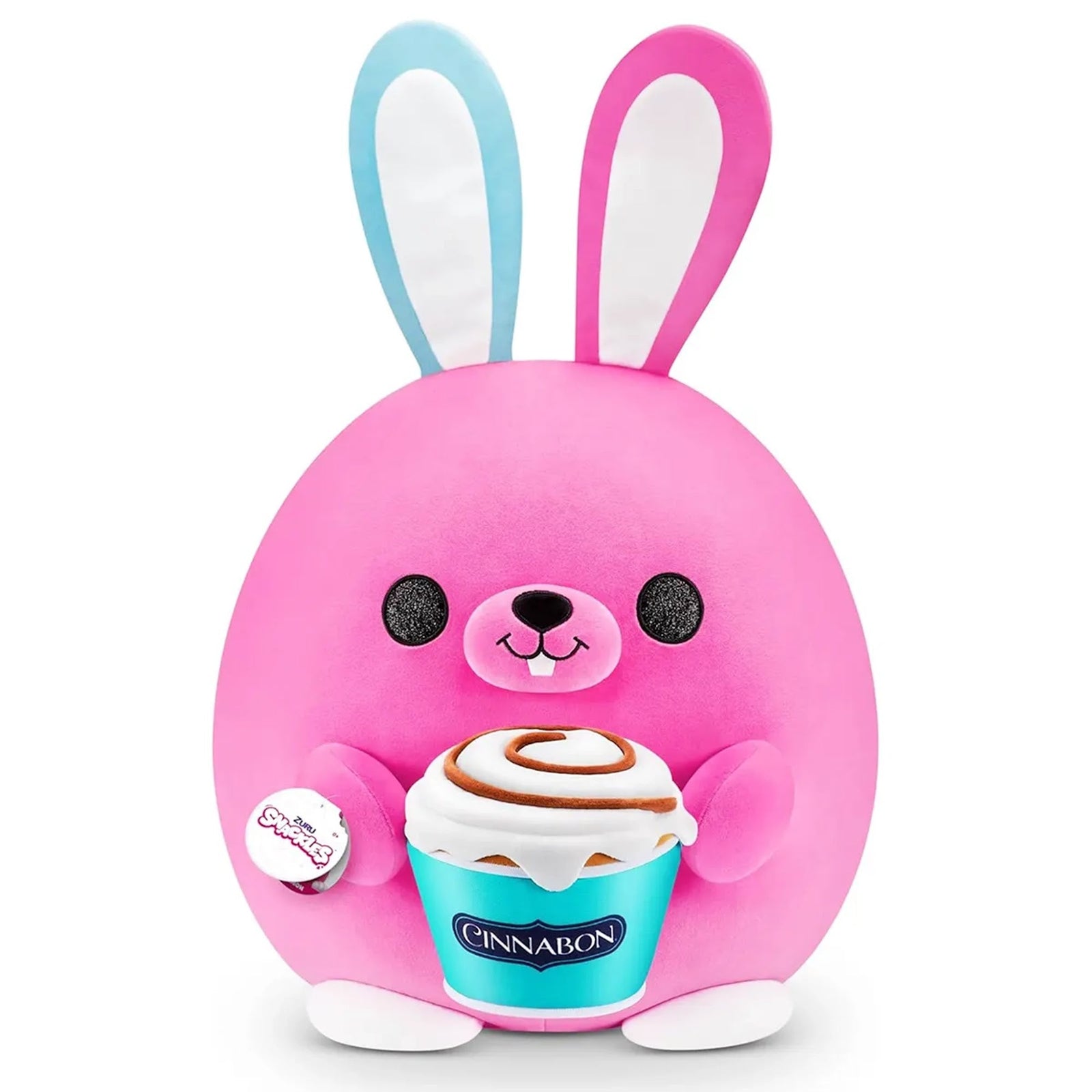 Snackles Medium - Bunny holdingÃÂ  PLUSH Cinnabon Center of the Roll - Pecan