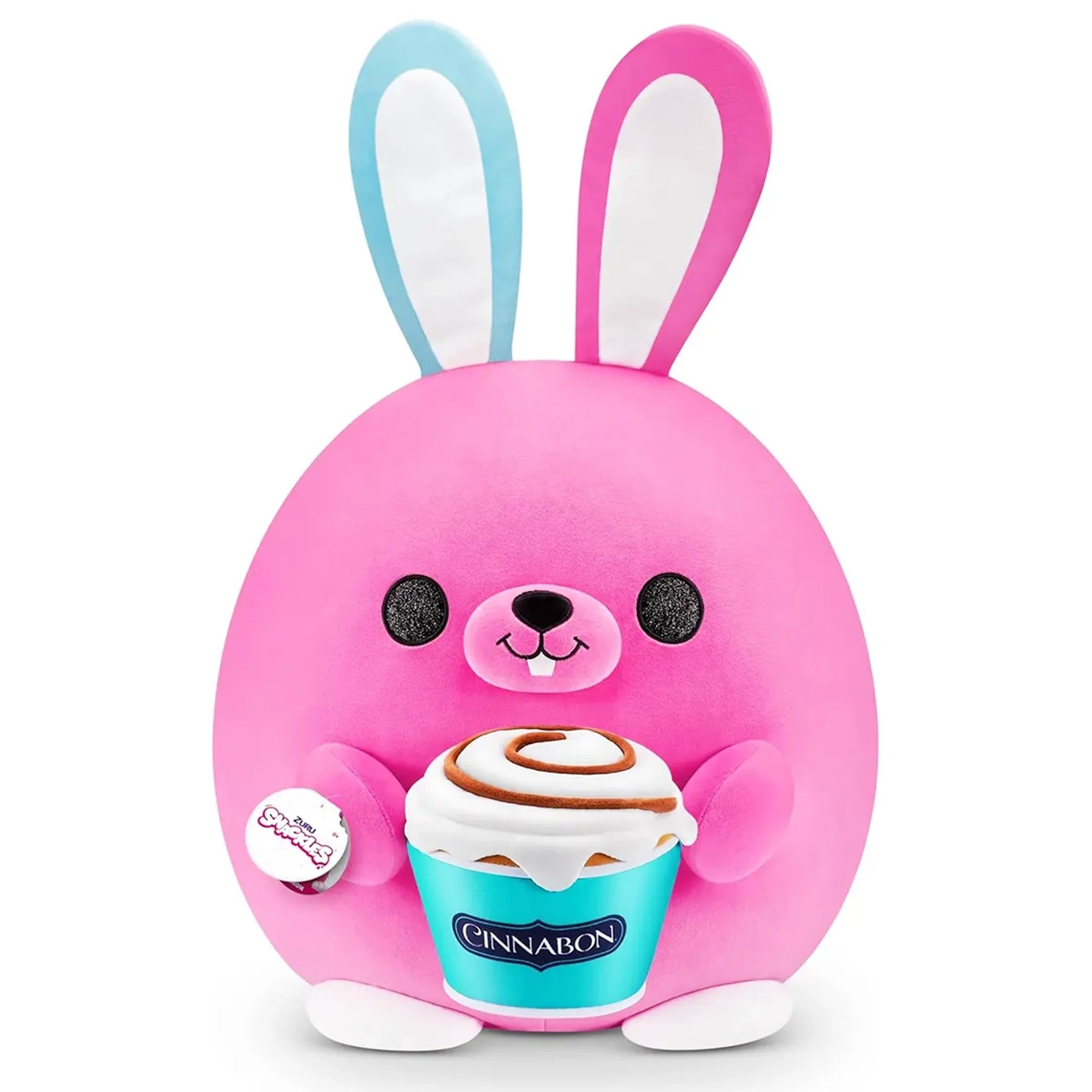 Snackles Medium - Bunny holdingÃÂ  PLUSH Cinnabon Center of the Roll - Pecan
