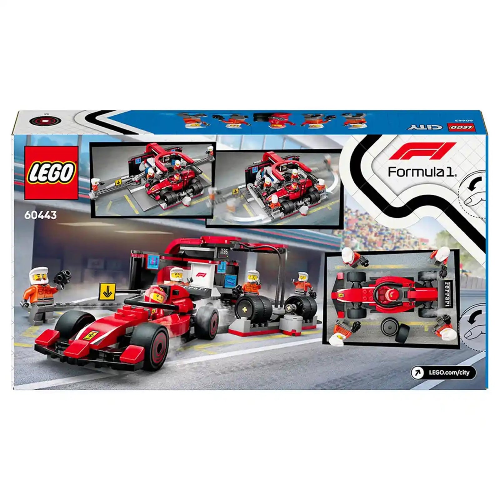 LEGO City LEGO 60443 F1 Pit Stop & Pit Crew with Ferrari Car