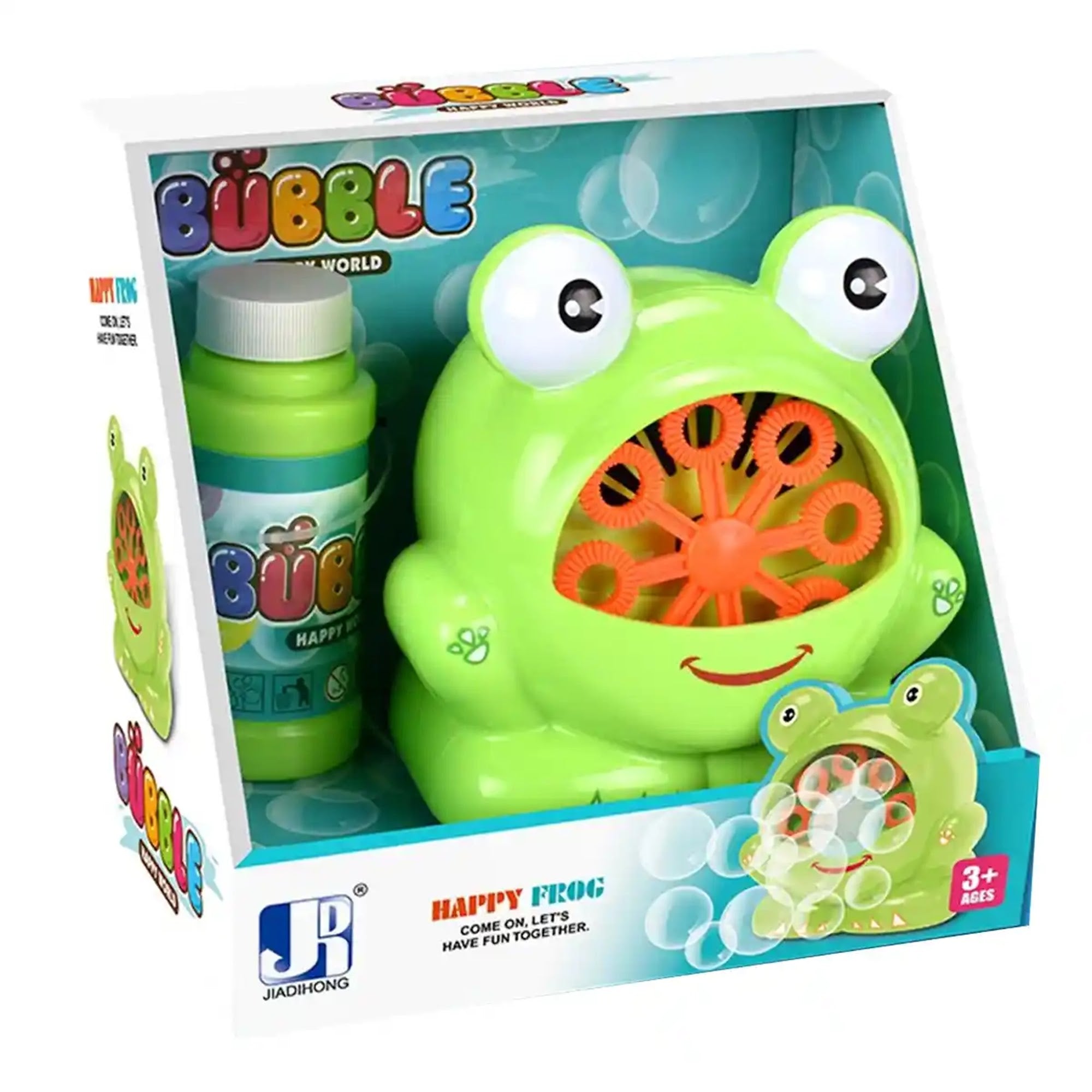 ELECTRIC HAND OPERATED FUN FROG  BUBBLE MACHINE 3YRS+