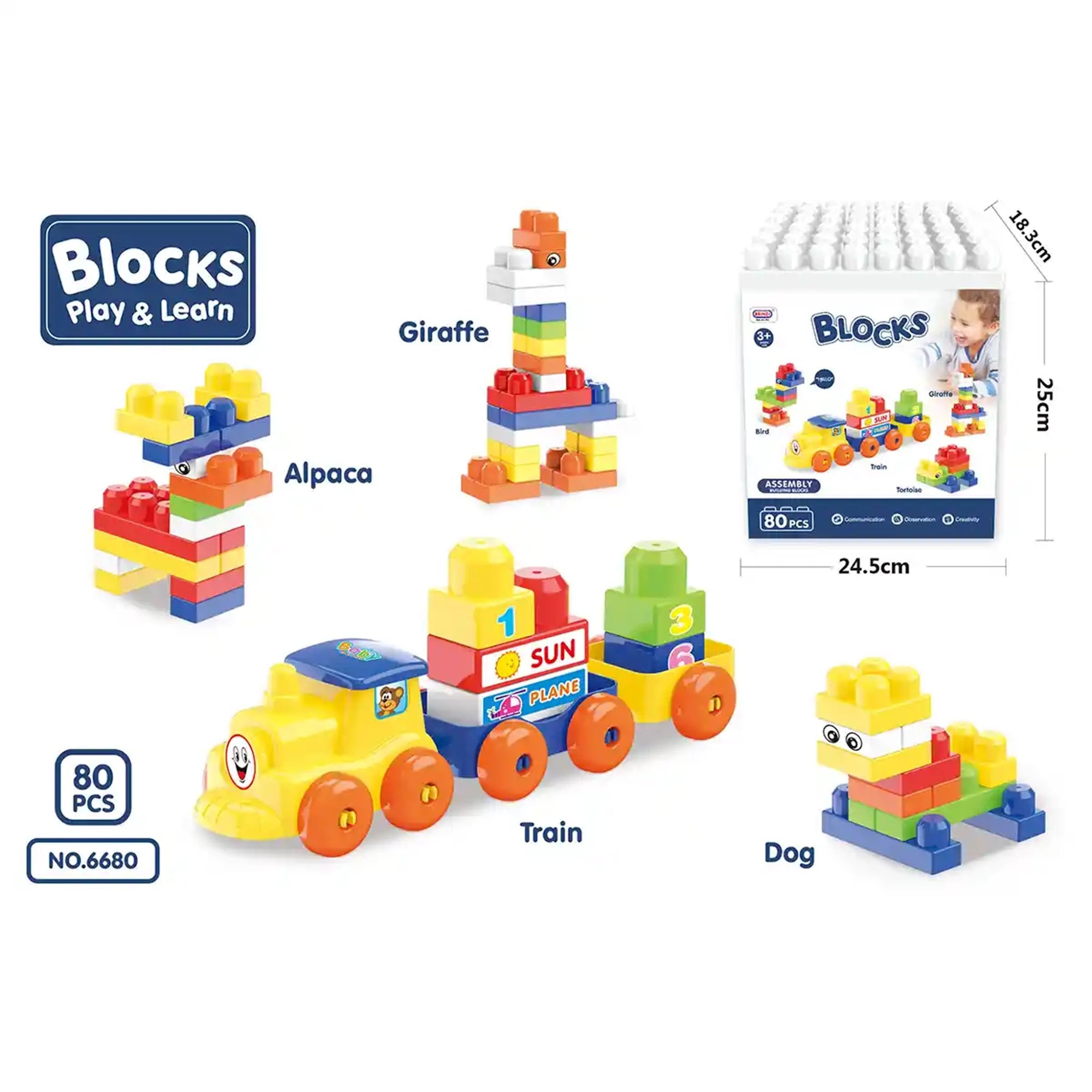 ANIMALS BUILDING BLOCKS FOR BOYS (80 PCS) AGE- 3YRS+