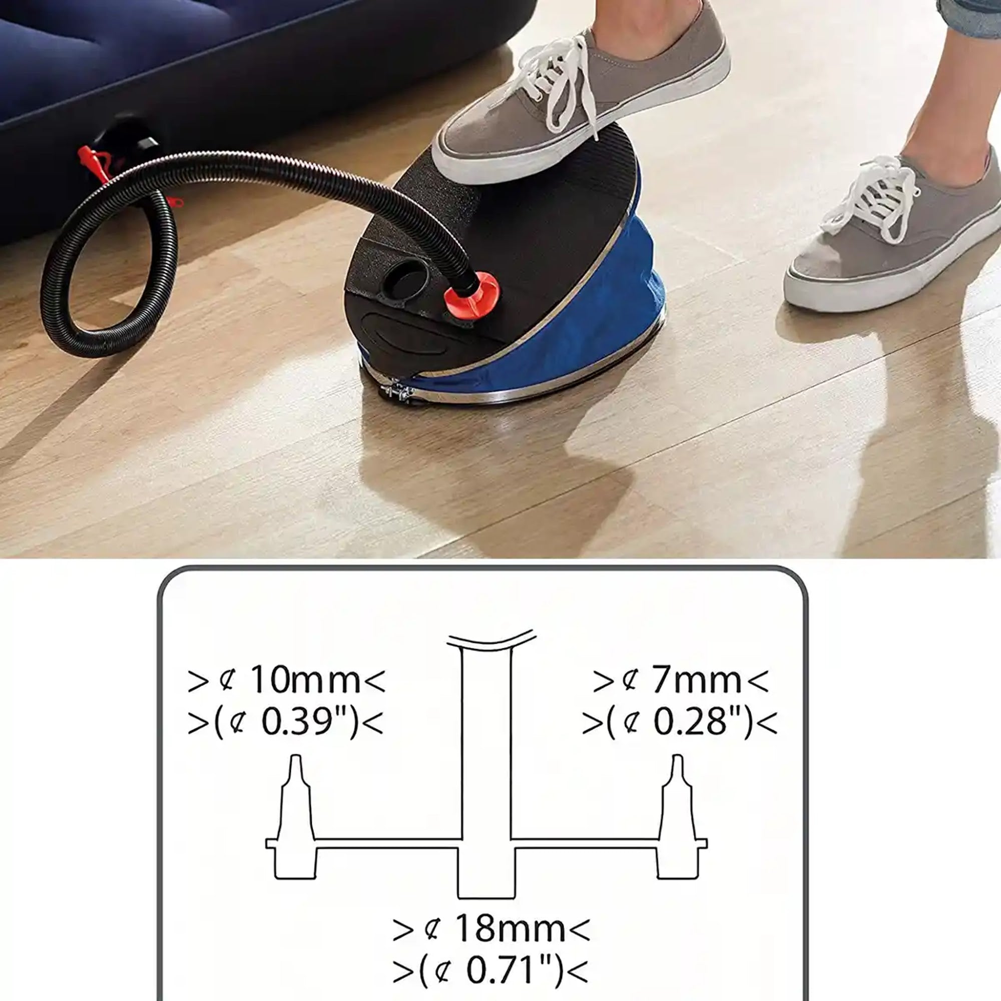 INTEX BELLOWS FOOT PUMP, Shrink Wrapped w/ Litho Label 42169611