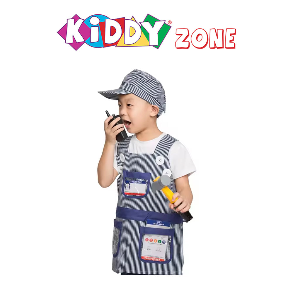 JG-1027-10 TRAIN ENGINEER COSTUME  ( FREE SIZE 3YRS TO 8YRS )