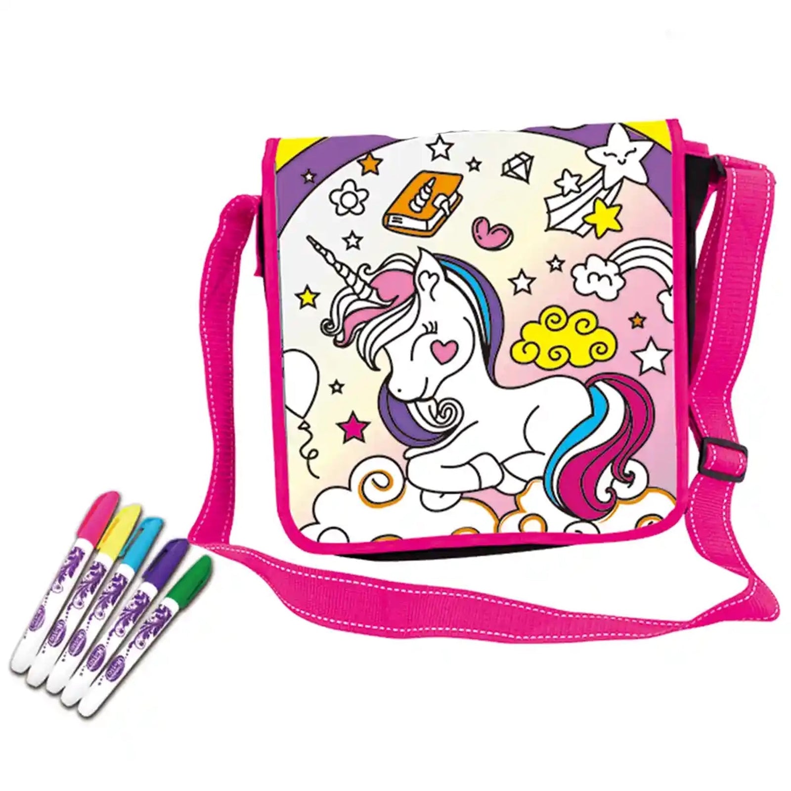 UNICORN DIY PAINTED WATERCOLOR BACKPACK (5-COLOR WASHABLE PEN)6YRS+