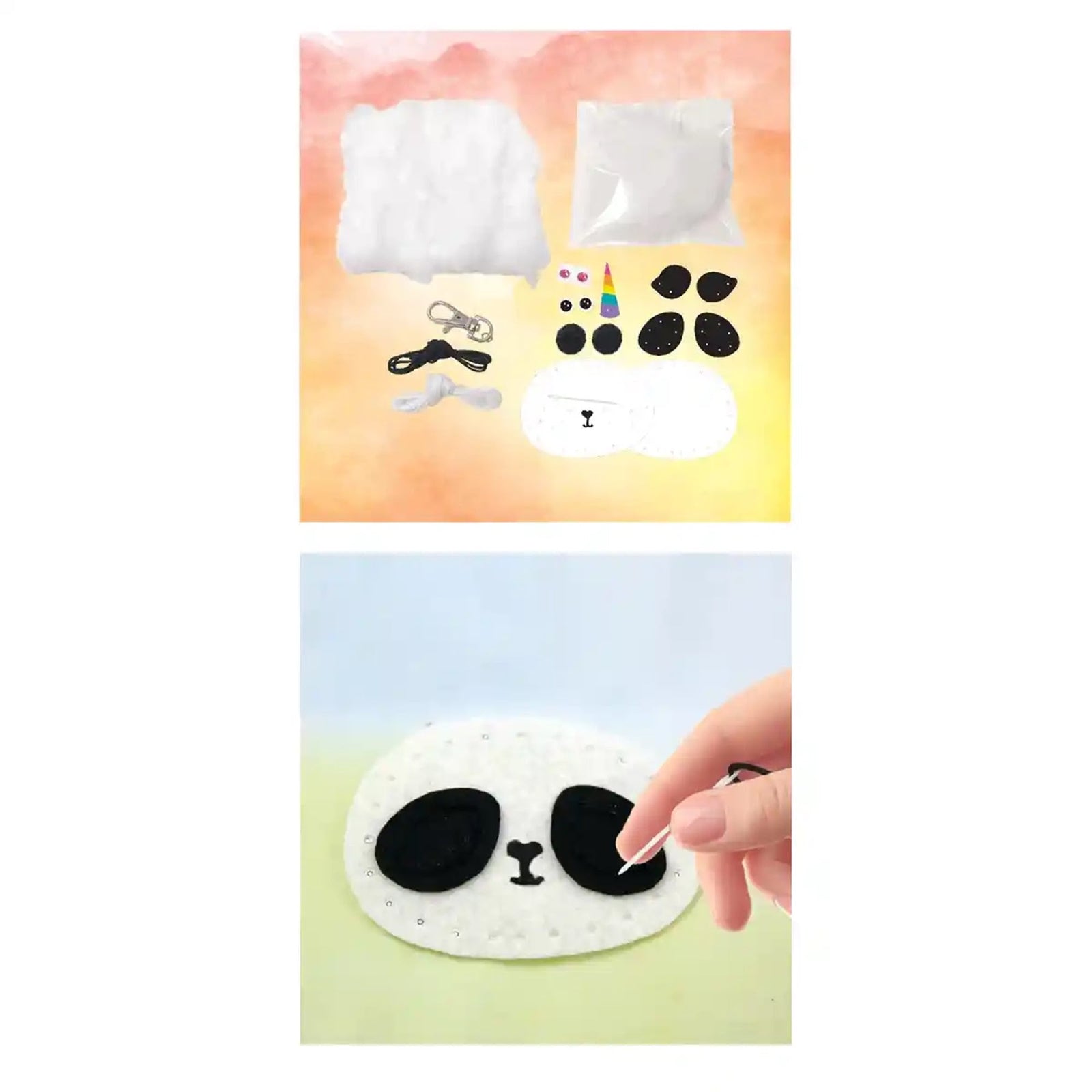 bag charm-furry panda