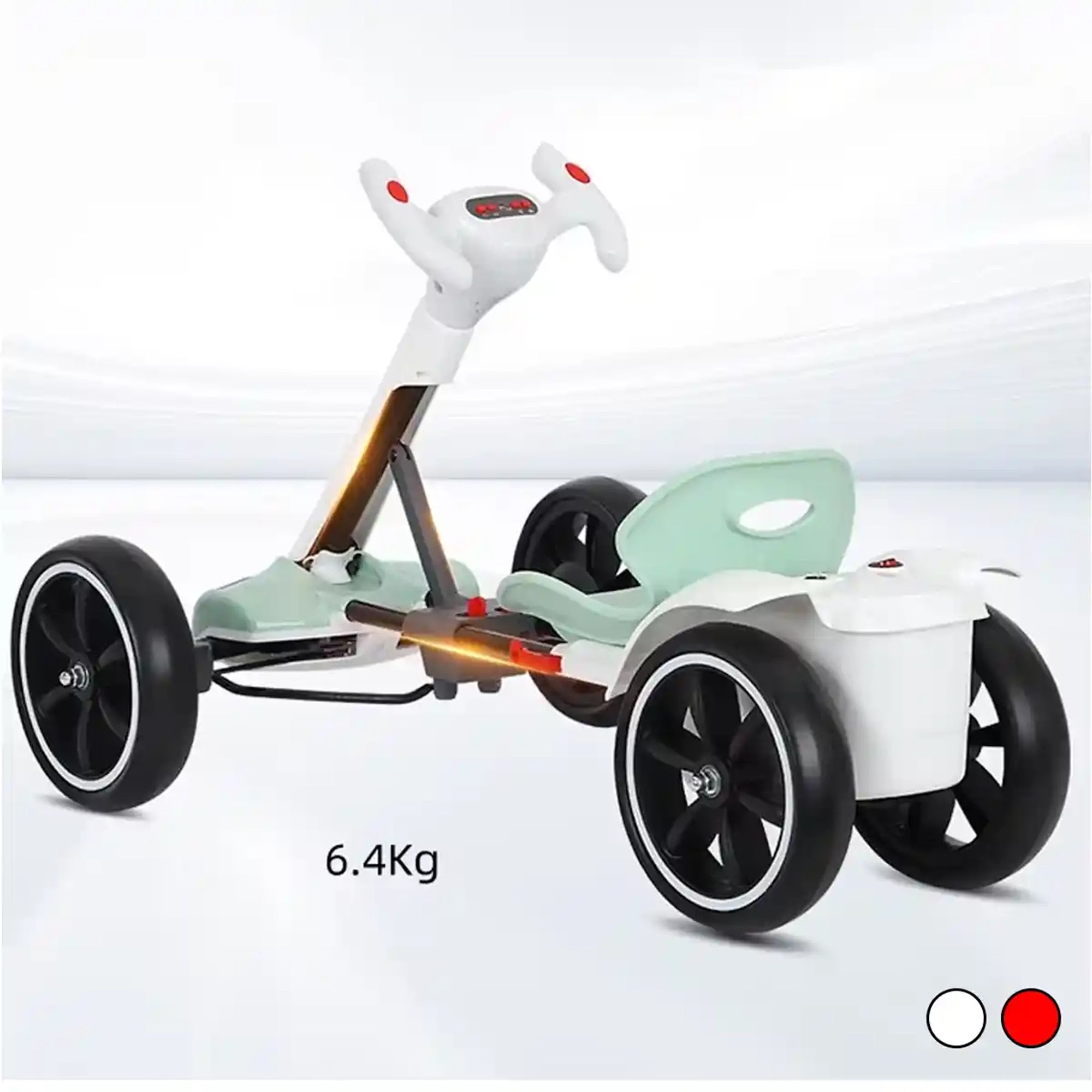 6V Foldable Electric Go Kart for 3yrs+_ Red